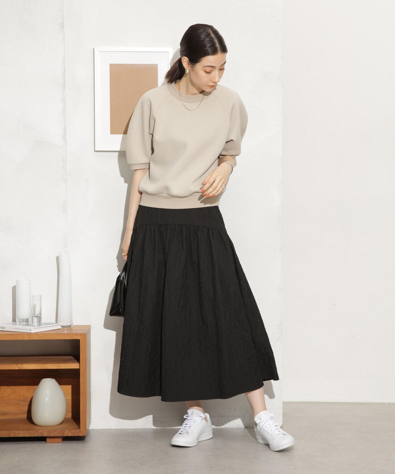 ふくれジャガードボリュームギャザースカート 6693230310