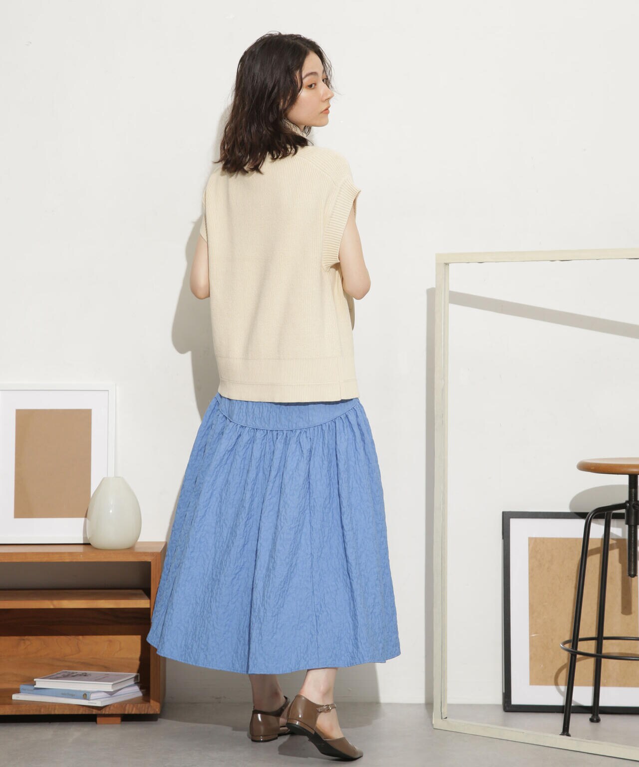 ふくれジャガードボリュームギャザースカート 6693230310