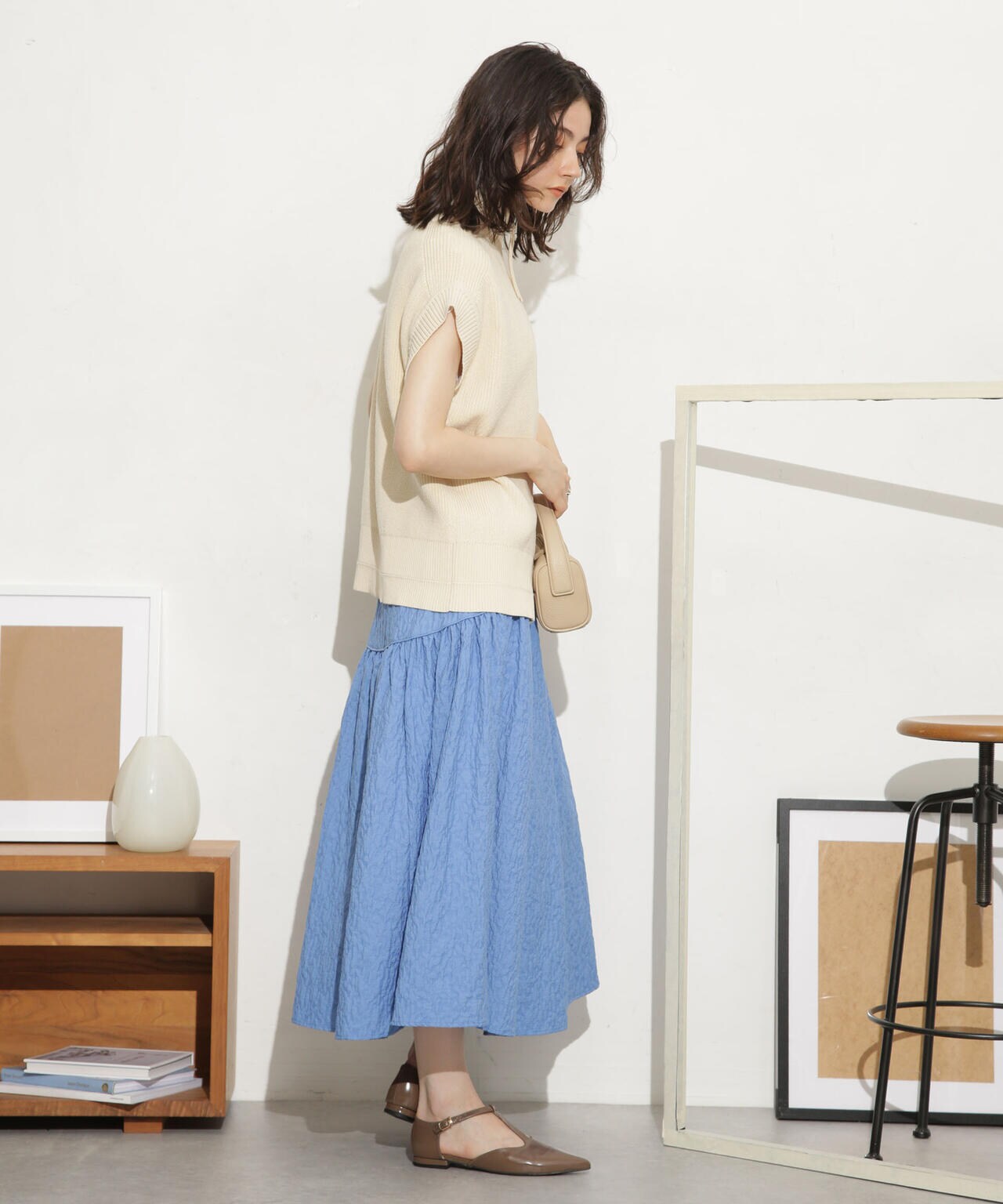 ふくれジャガードボリュームギャザースカート 6693230310