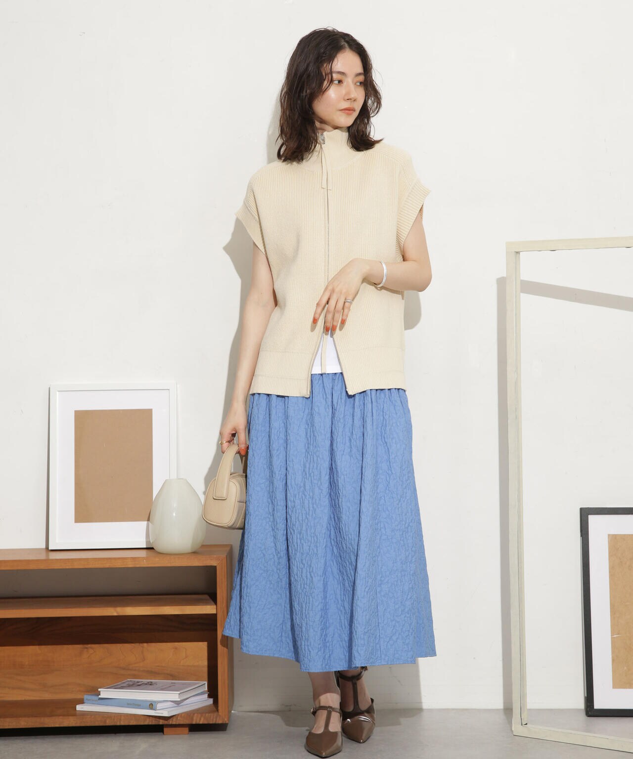 ふくれジャガードボリュームギャザースカート 6693230310