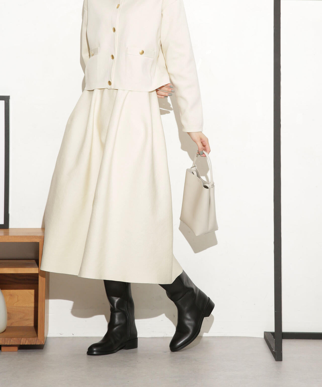 総針ボリュームフレアスカート(セットアップ可) 6693230321