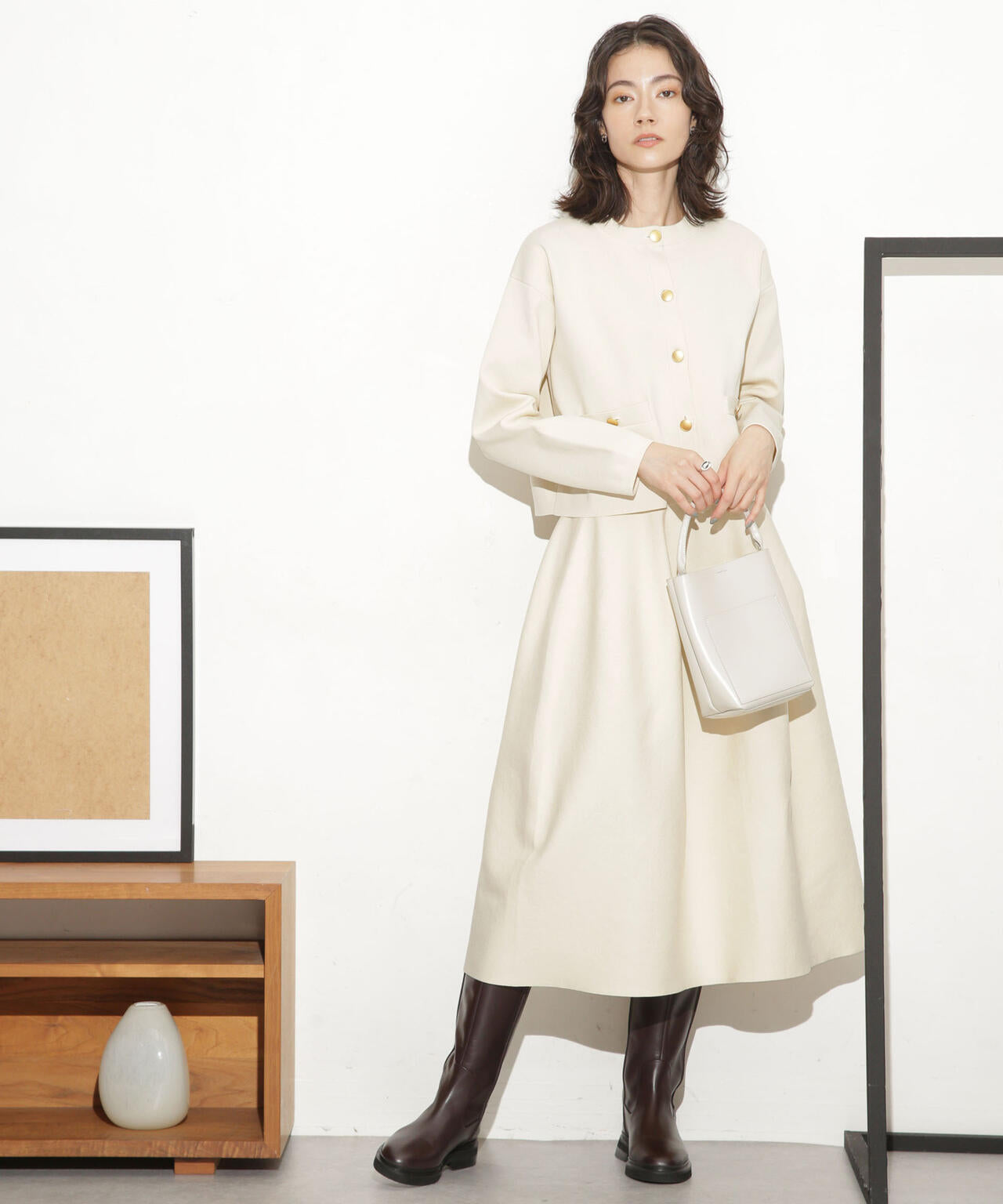 総針ボリュームフレアスカート(セットアップ可) 6693230321