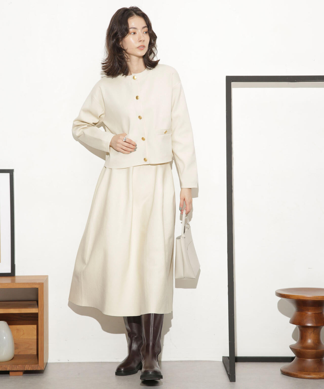 総針ボリュームフレアスカート(セットアップ可) 6693230321