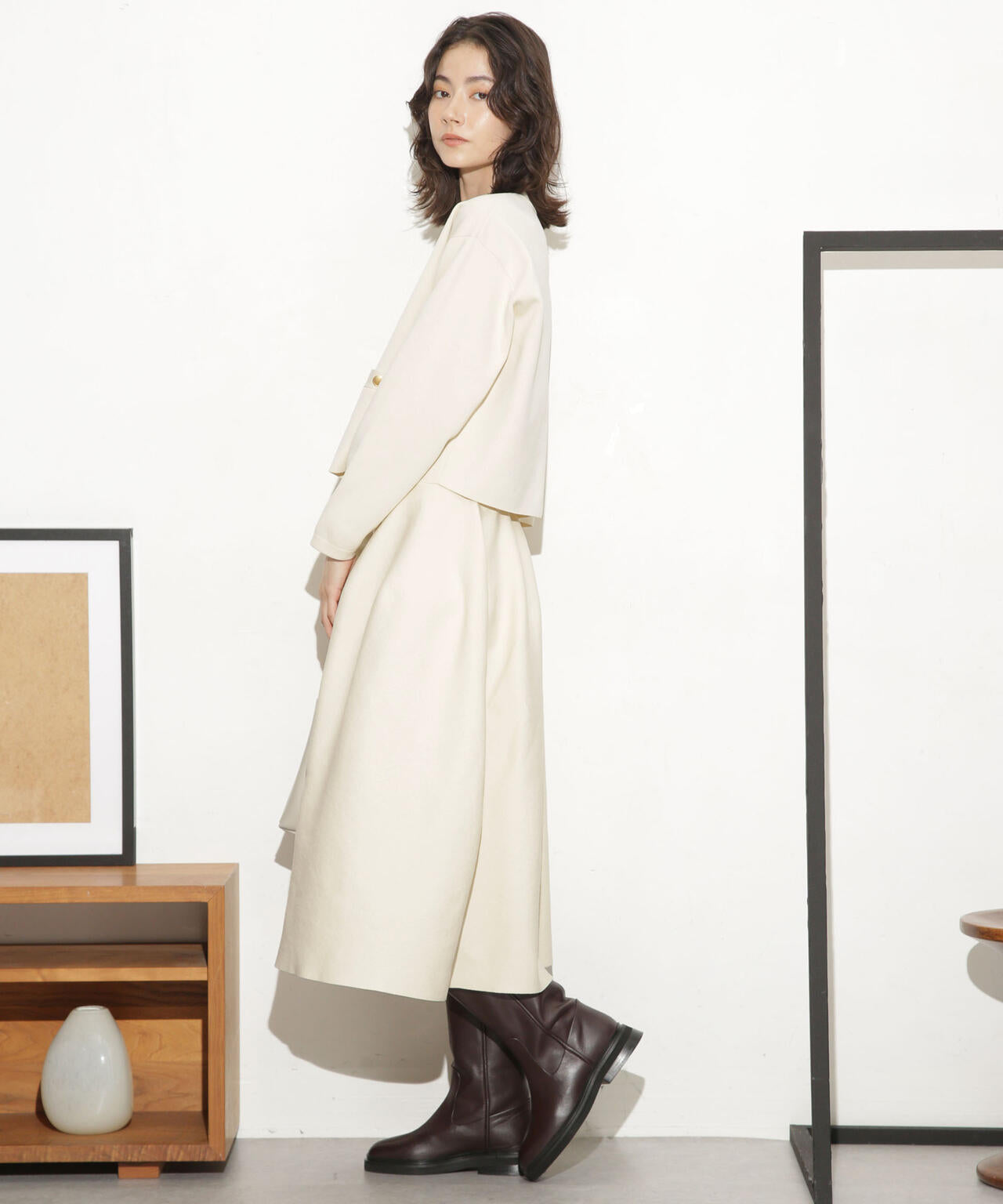 総針ボリュームフレアスカート(セットアップ可) 6693230321