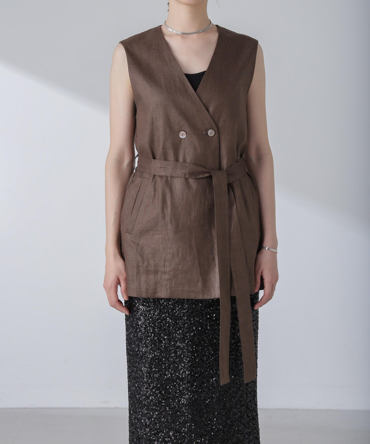 ベルト付リネンジレ(セットアップ可) 6694116301