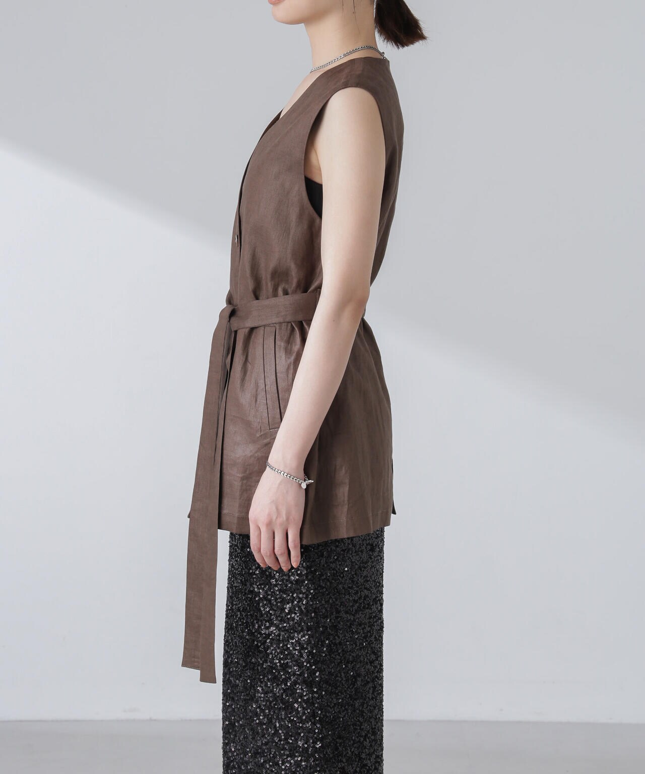 ベルト付リネンジレ(セットアップ可) 6694116301