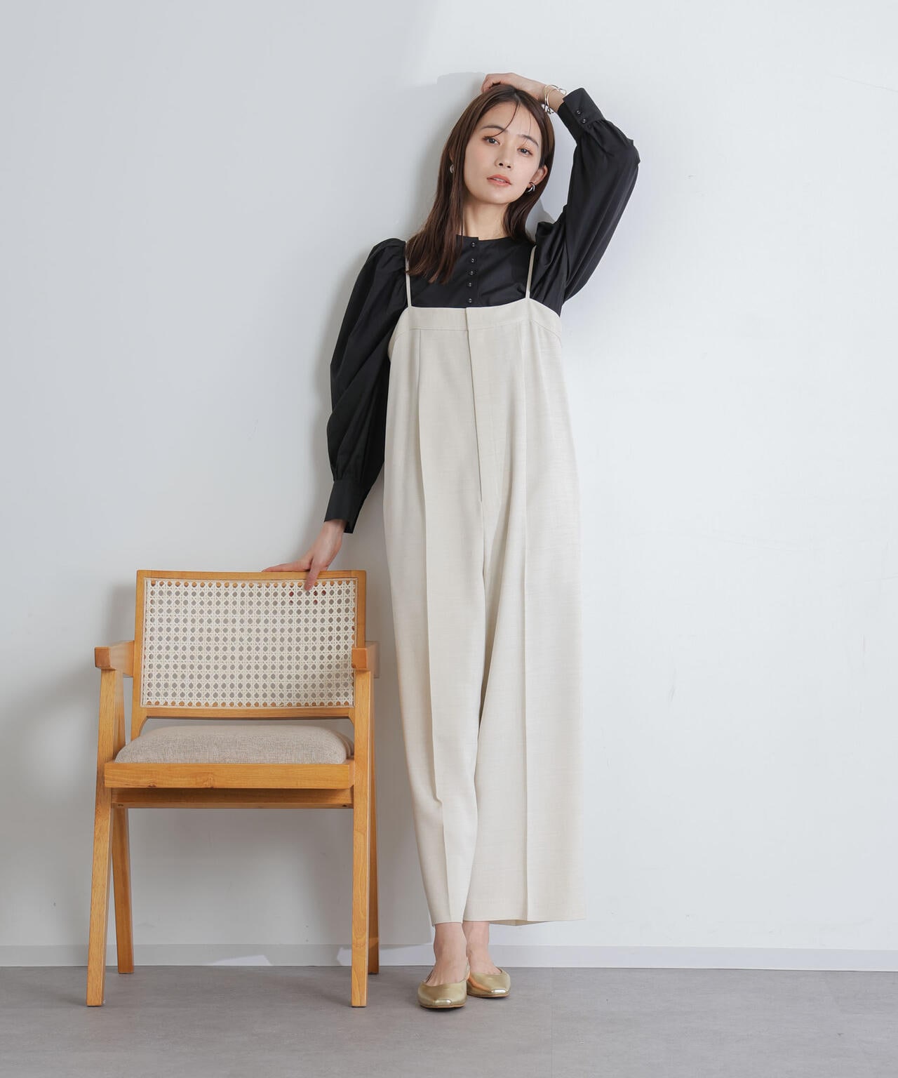 JOURNAL STANDARD／クリアツイルハイウエストサロペットパンツ クリアツイルハイウエストサロペットパンツのコーディネート