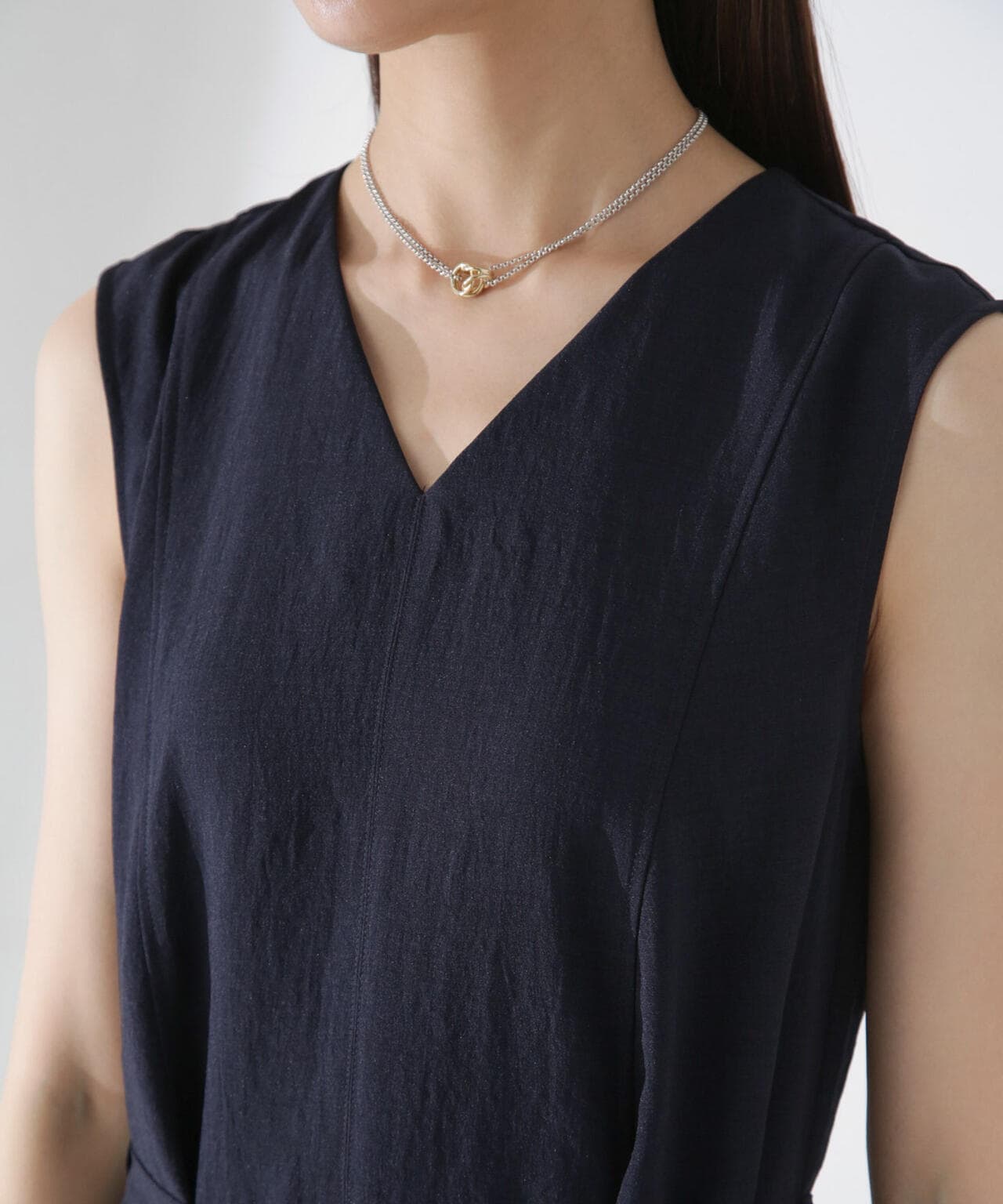 <洗濯機使用可><ノンアイロン>メランジドライ ベルト付きワンピース 6694119305