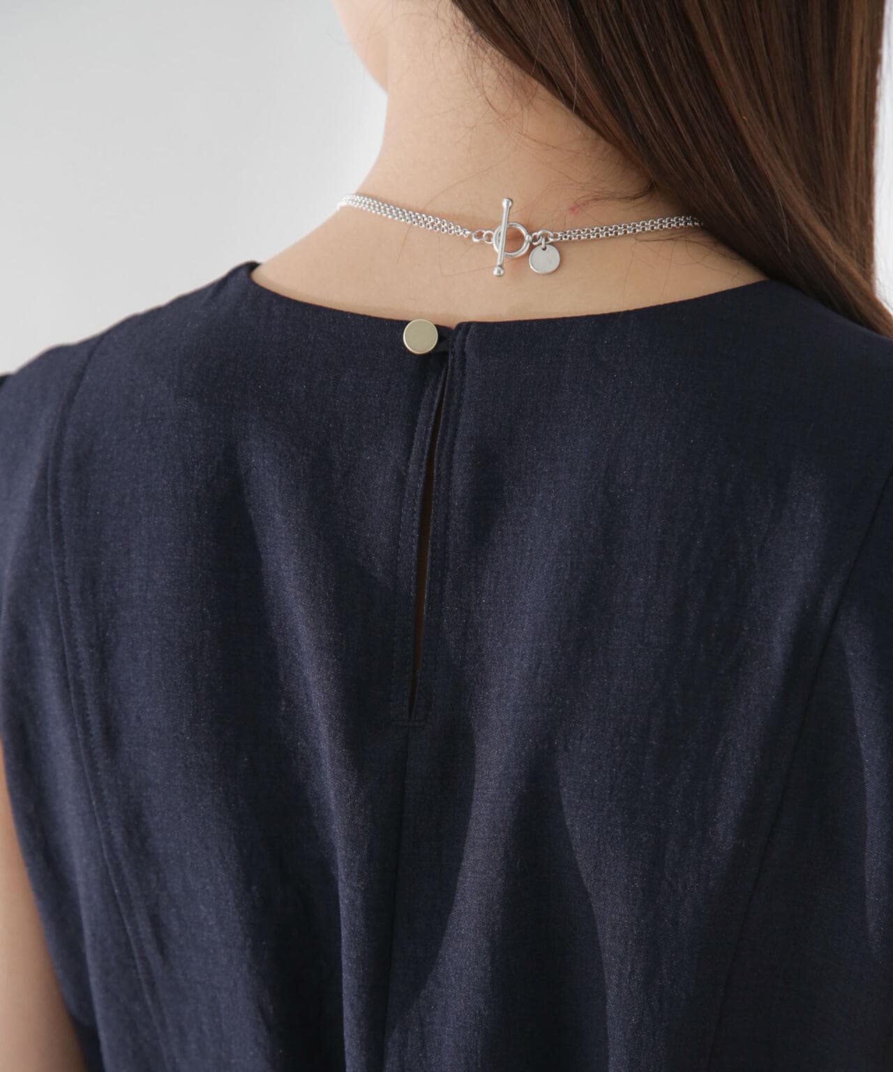 <洗濯機使用可><ノンアイロン>メランジドライ ベルト付きワンピース 6694119305