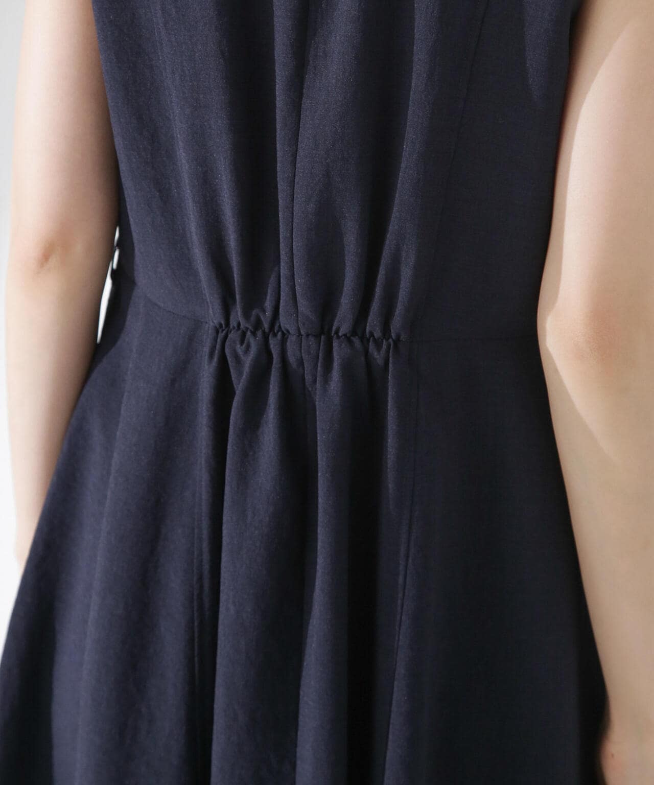 <洗濯機使用可><ノンアイロン>メランジドライ ベルト付きワンピース 6694119305