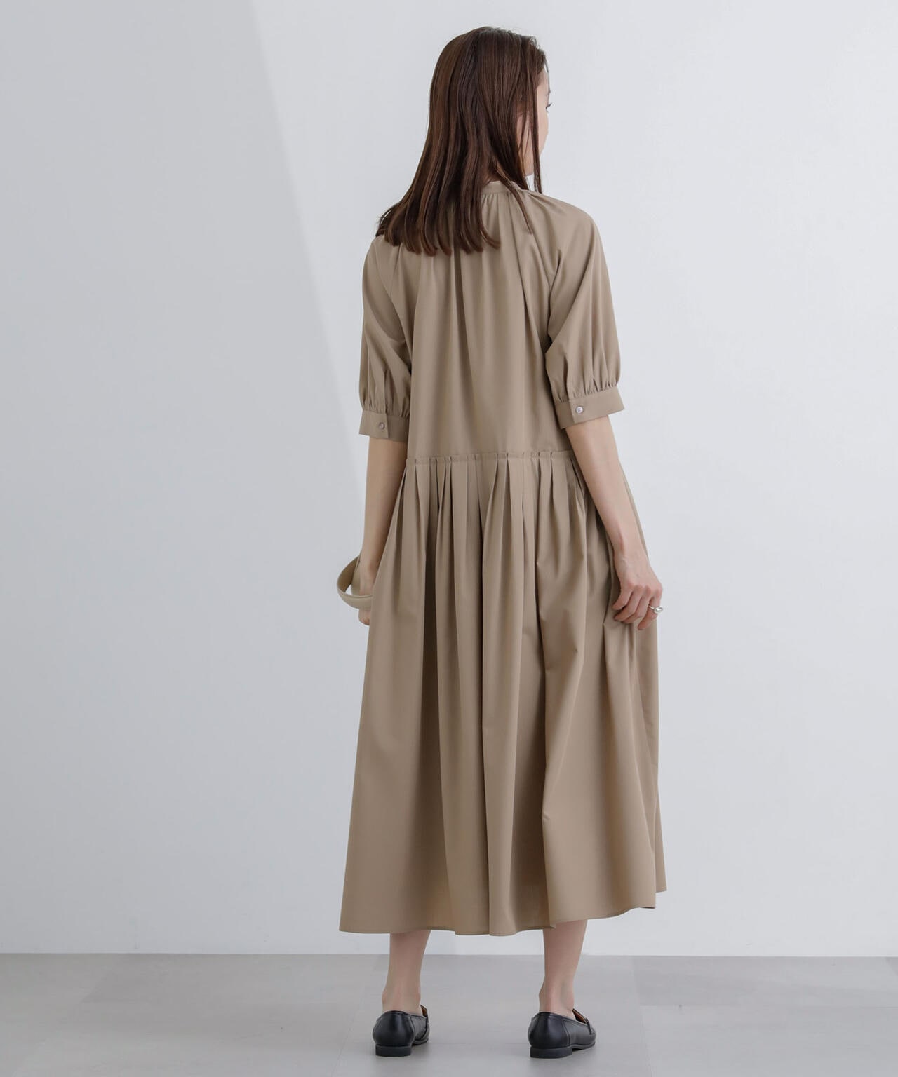 プリーツ切替シャツワンピース 6694119307