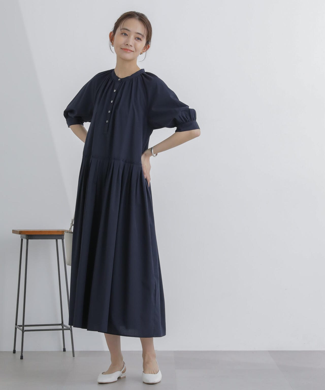 プリーツ切替シャツワンピース 6694119307