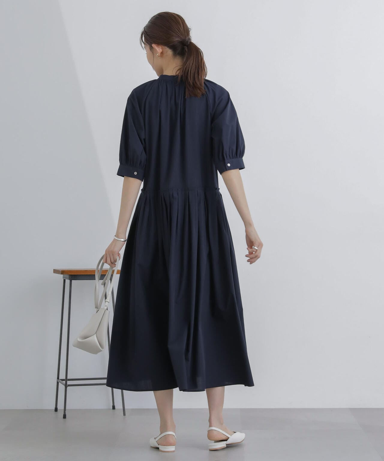 プリーツ切替シャツワンピース 6694119307