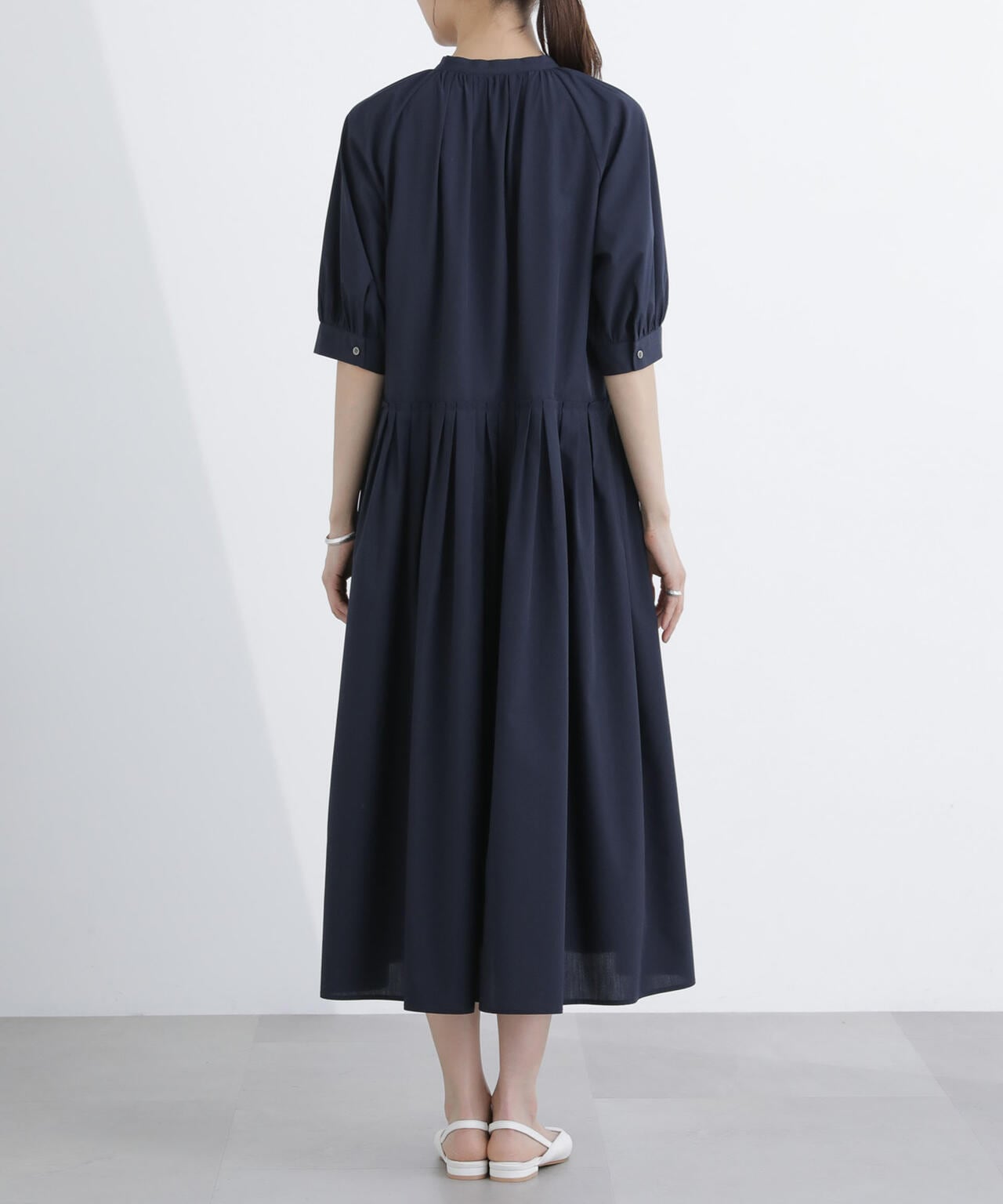 プリーツ切替シャツワンピース 6694119307
