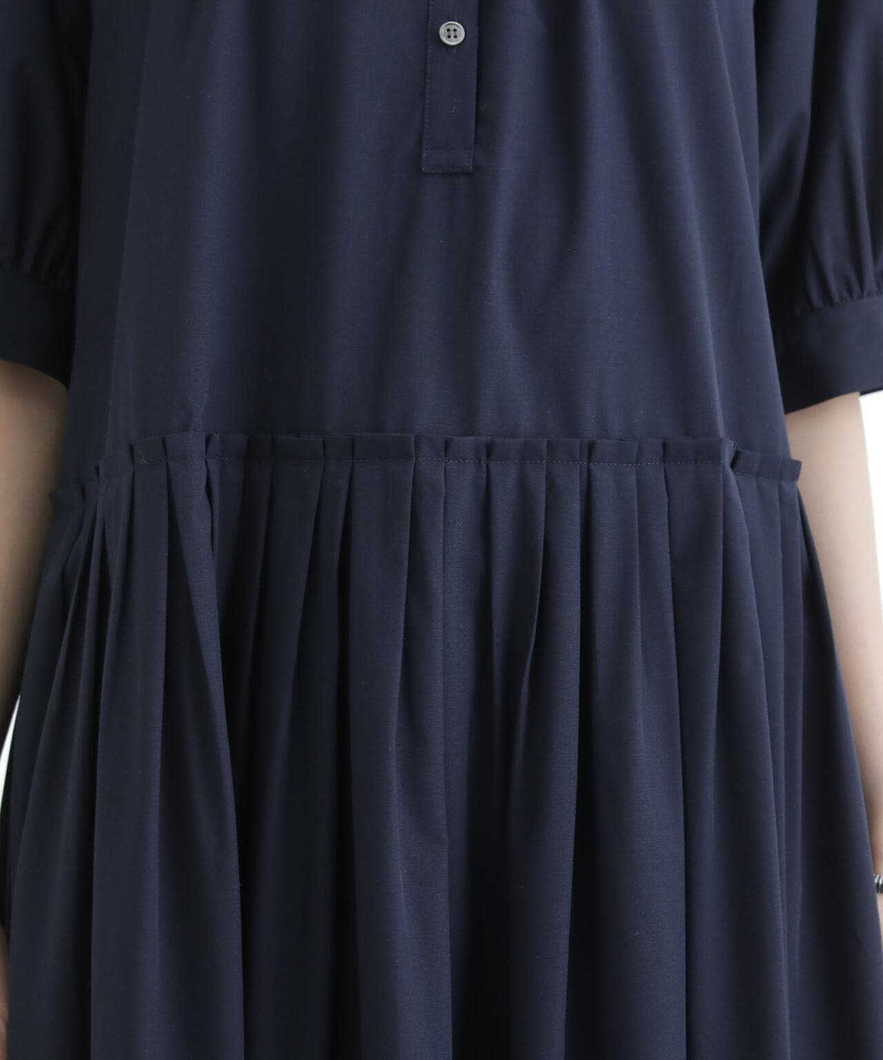 プリーツ切替シャツワンピース 6694119307