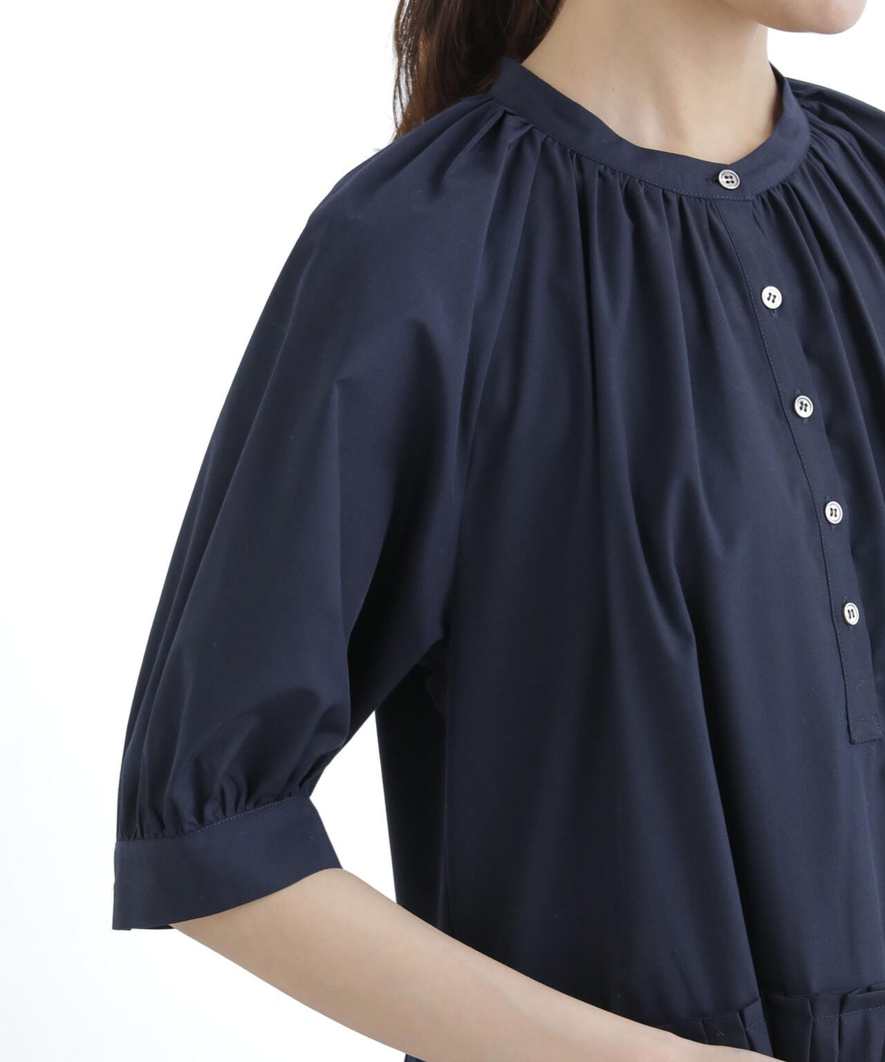 プリーツ切替シャツワンピース 6694119307