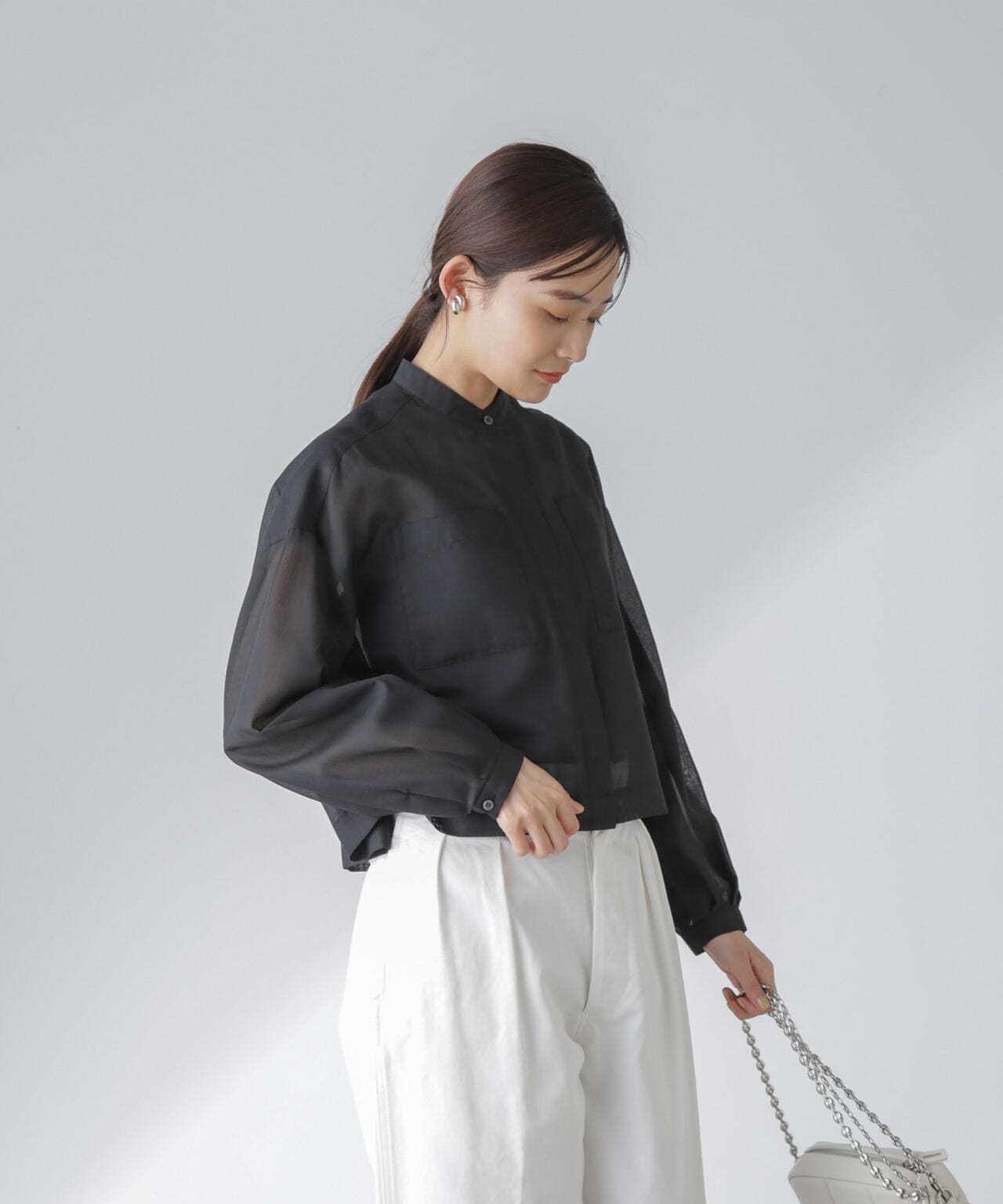 タックスリーブシアーポケットシャツ 6694120318