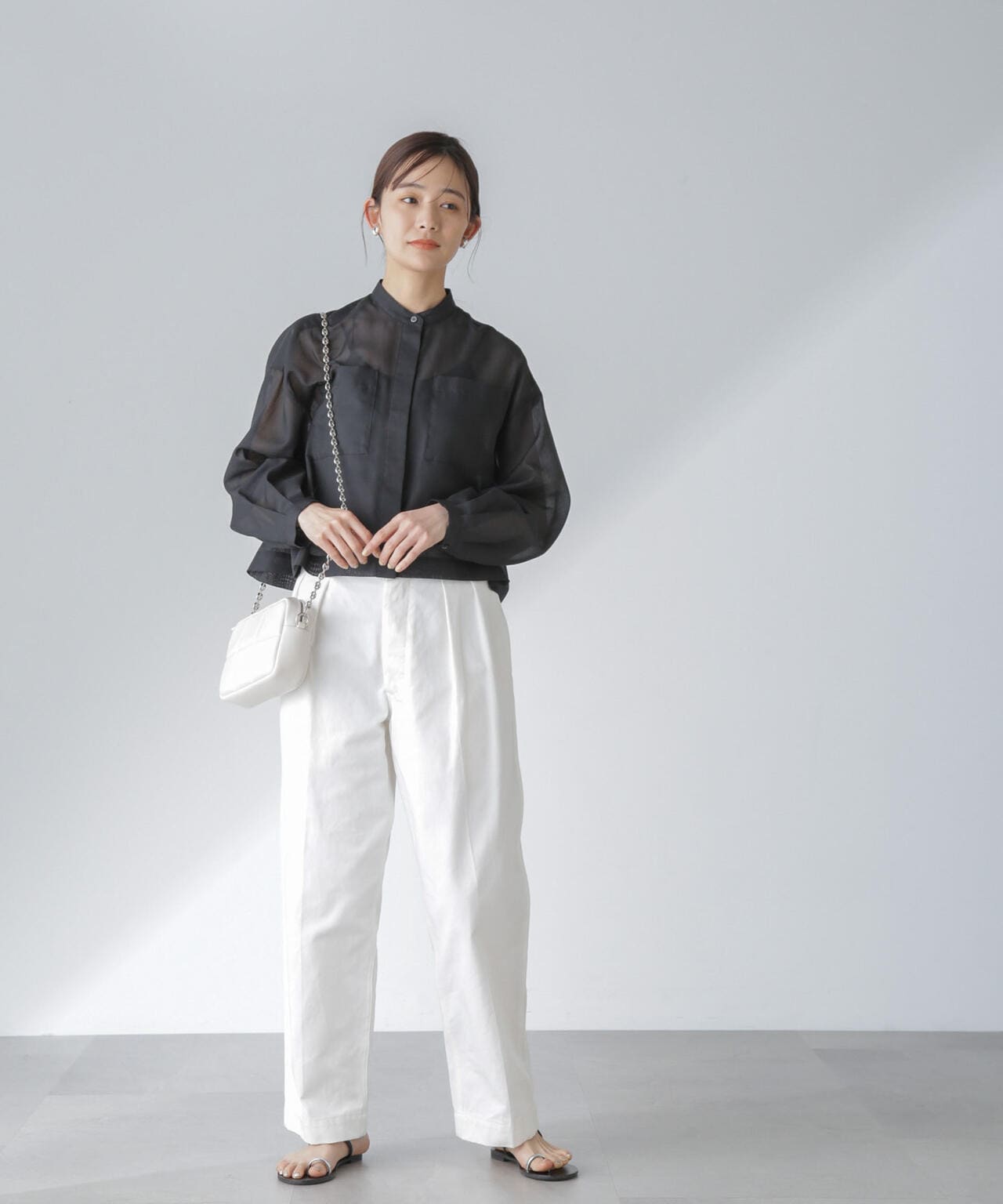 タックスリーブシアーポケットシャツ 6694120318