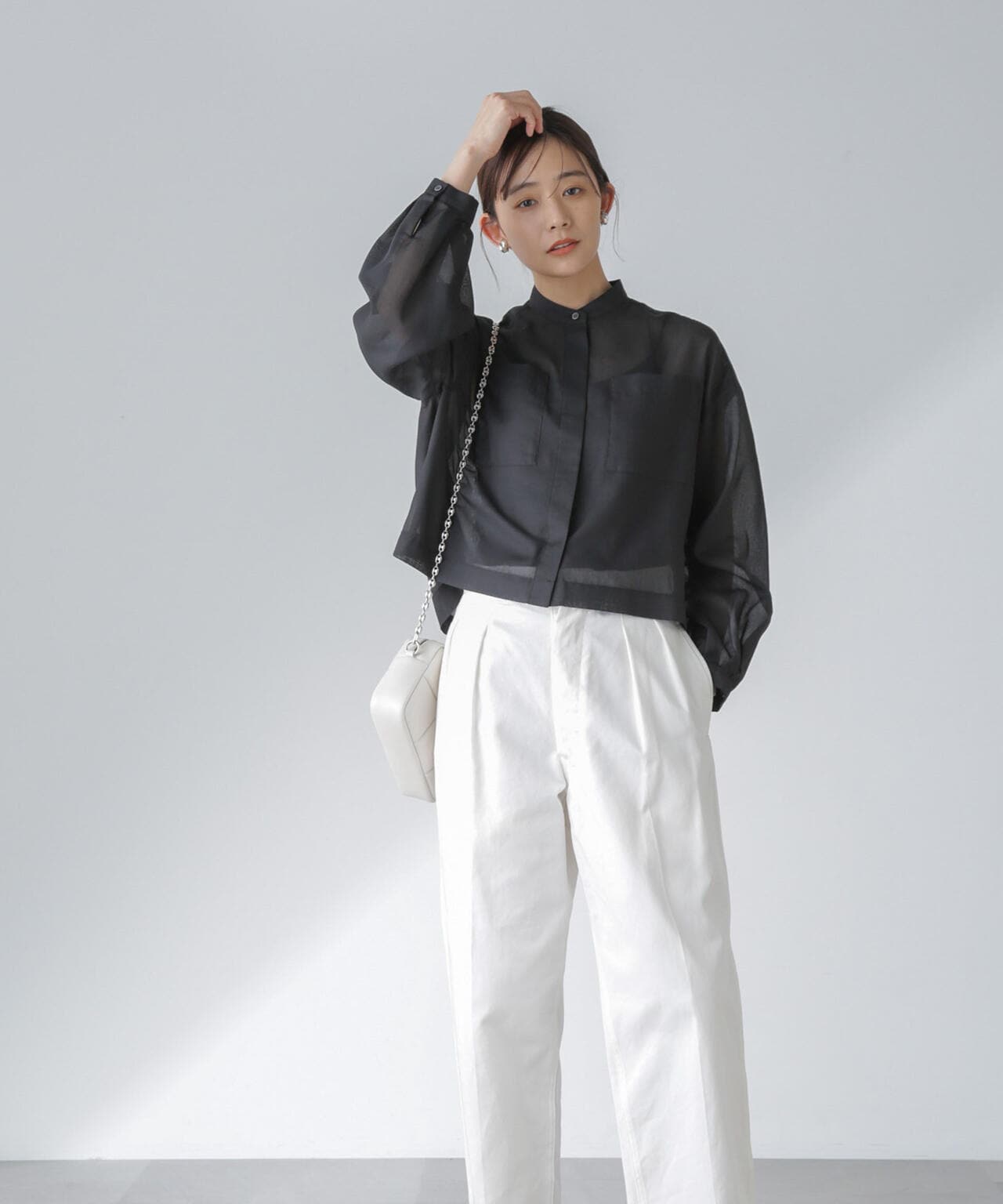 タックスリーブシアーポケットシャツ 6694120318