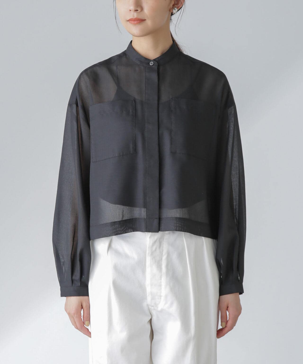 タックスリーブシアーポケットシャツ 6694120318