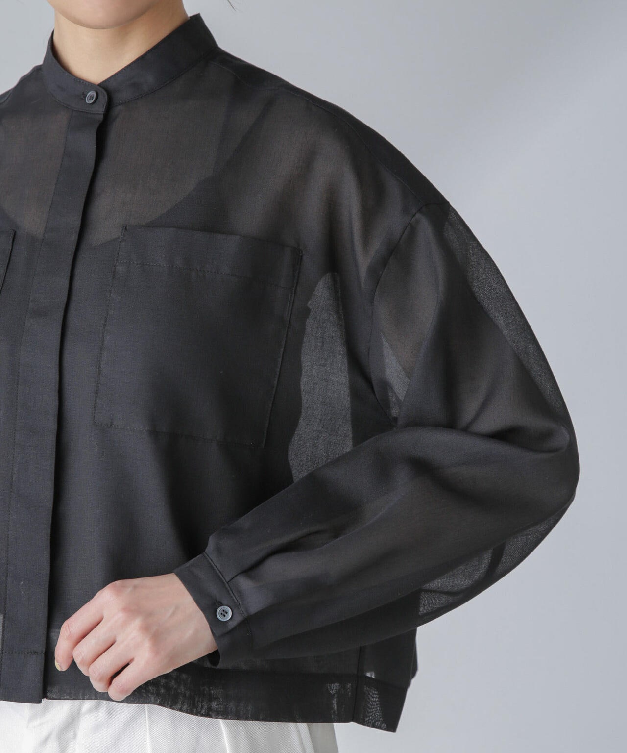 タックスリーブシアーポケットシャツ 6694120318