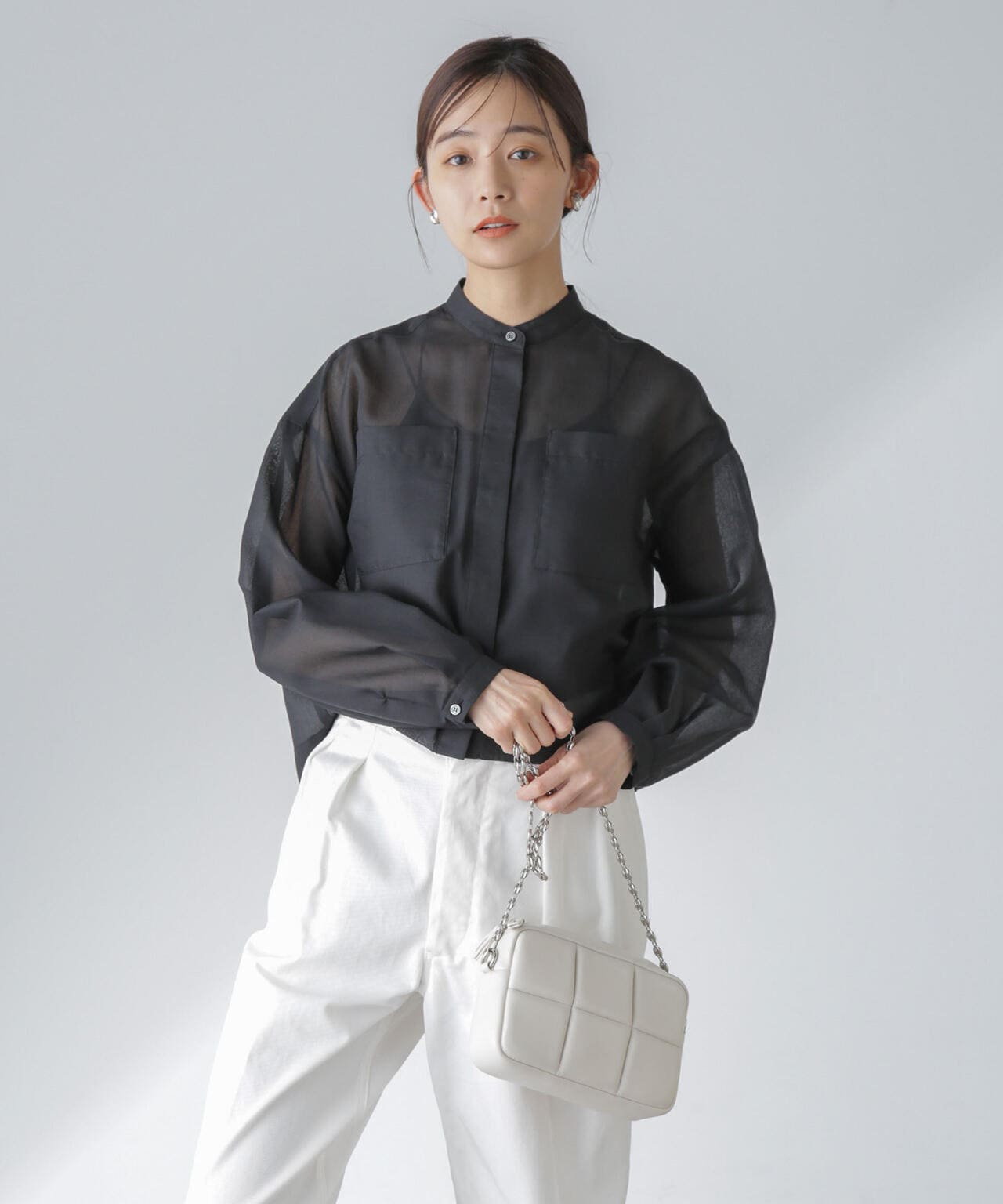 タックスリーブシアーポケットシャツ 6694120318