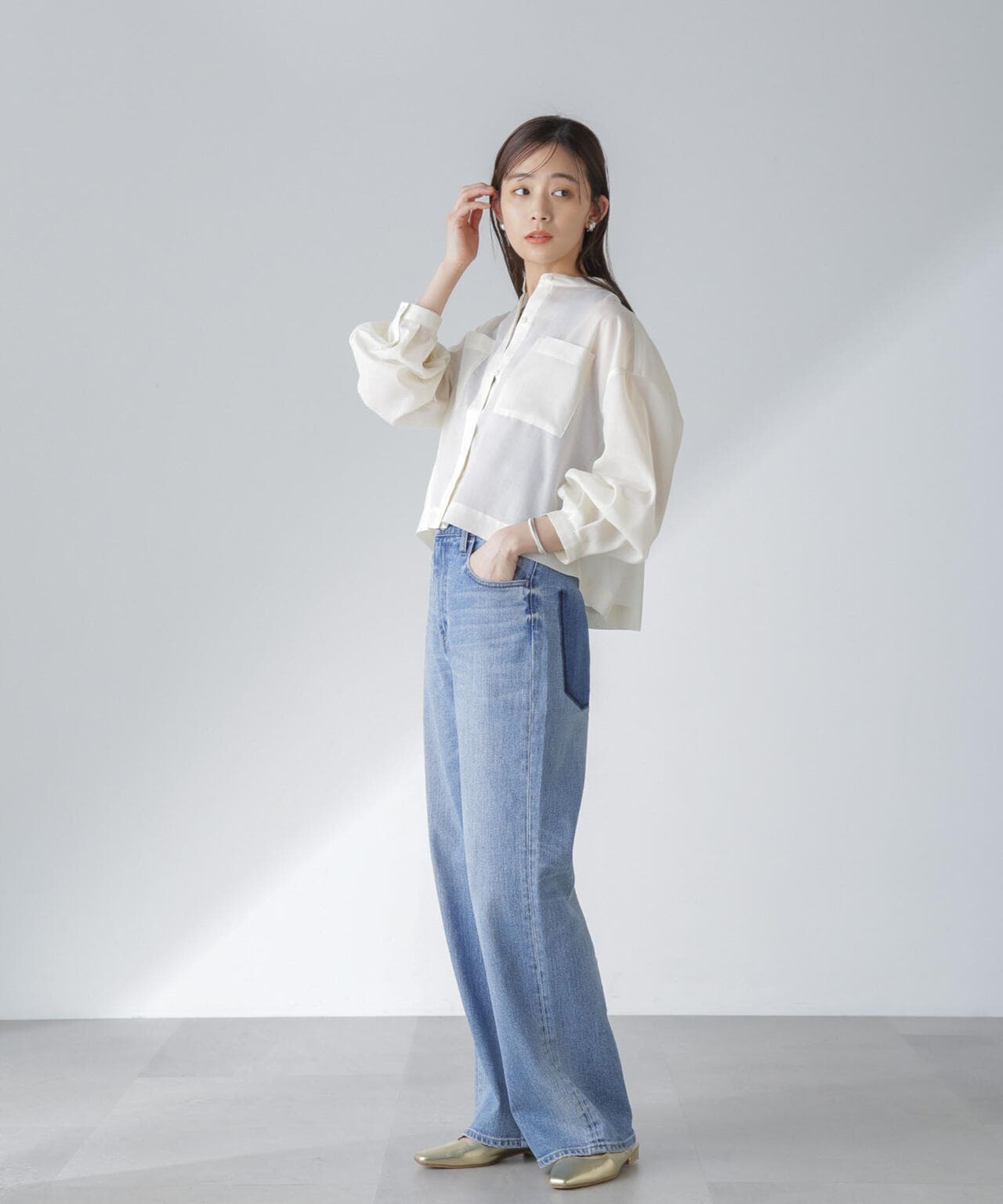 タックスリーブシアーポケットシャツ 6694120318