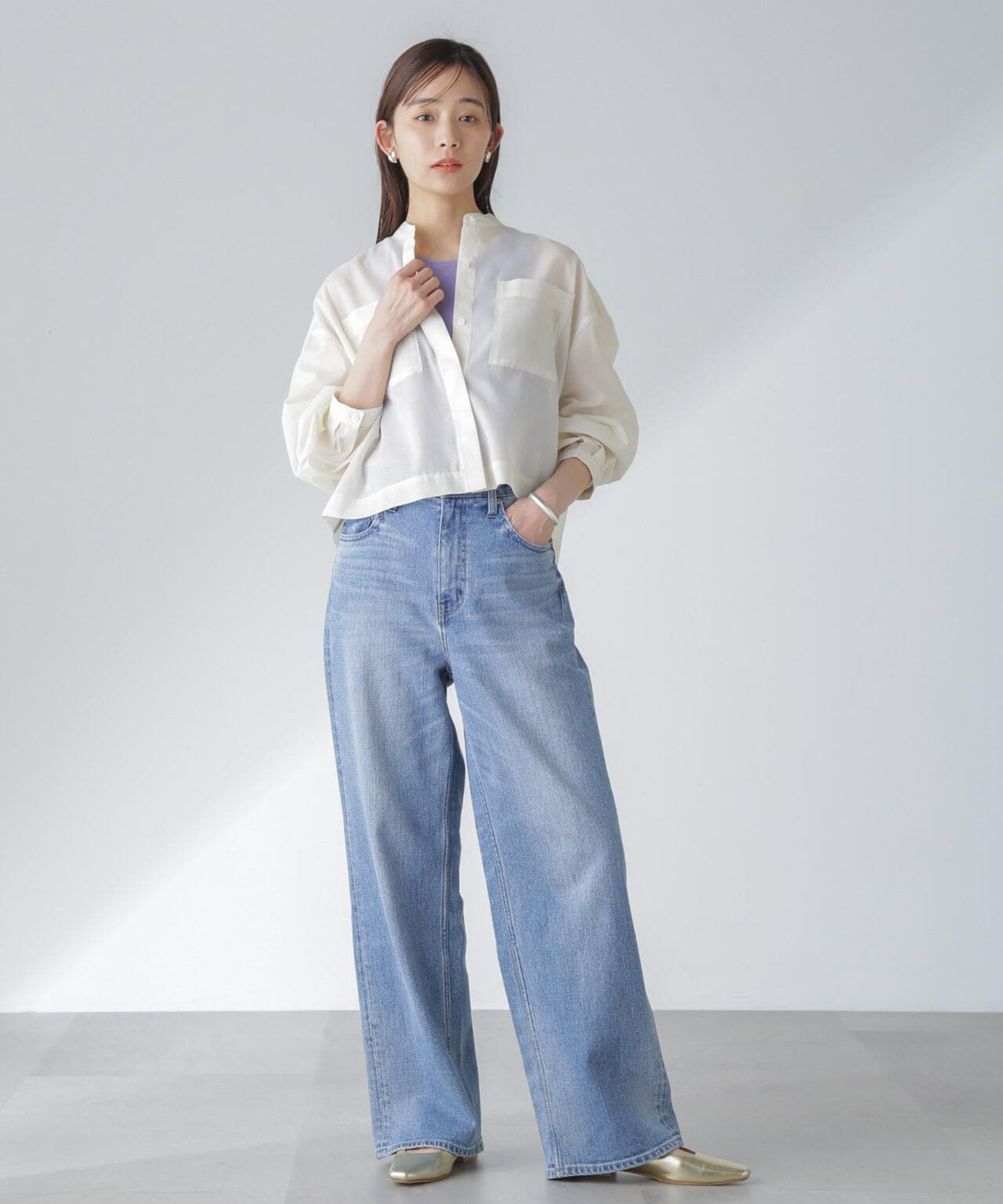 タックスリーブシアーポケットシャツ 6694120318