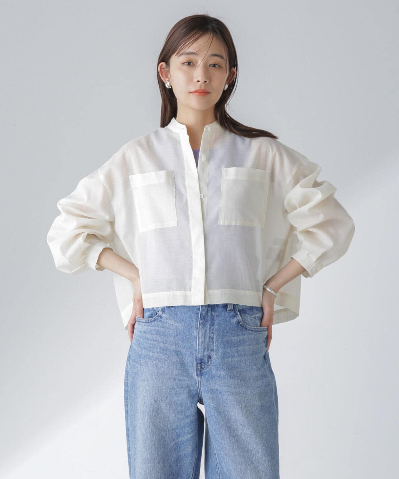 タックスリーブシアーポケットシャツ 6694120318