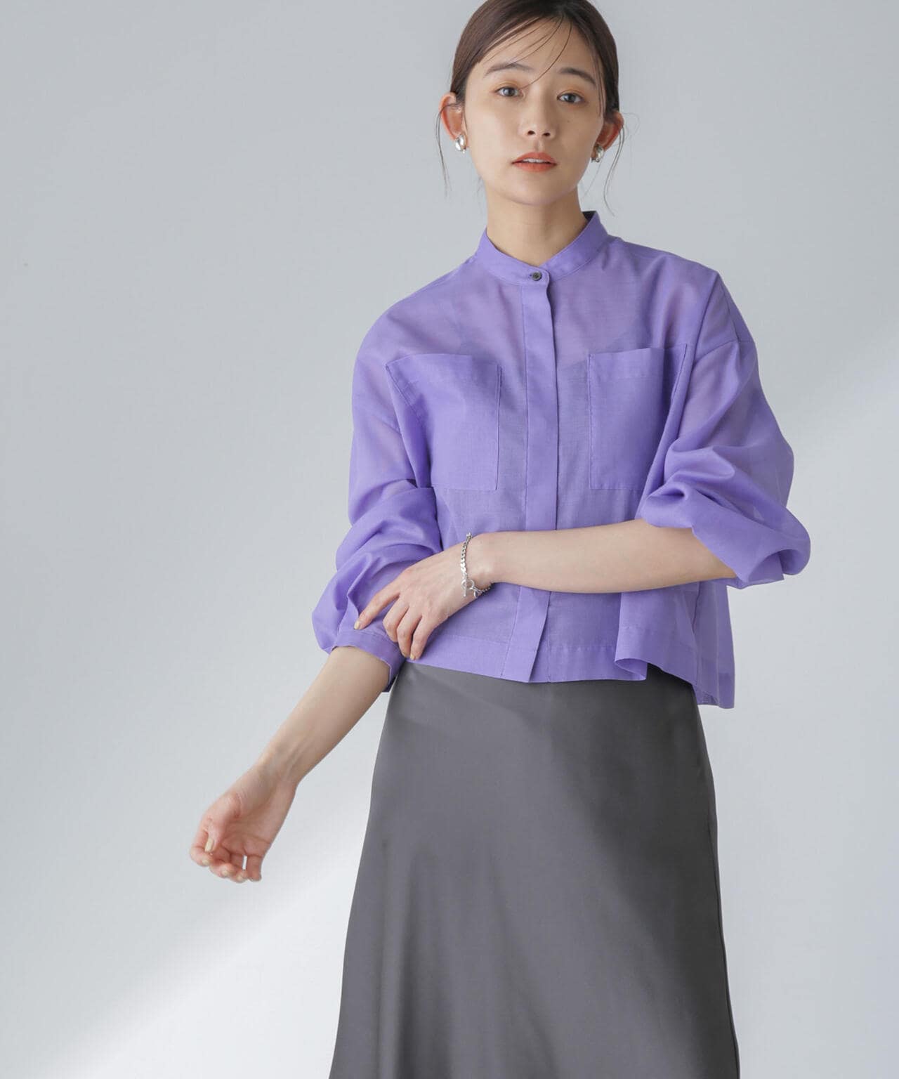 タックスリーブシアーポケットシャツ 6694120318