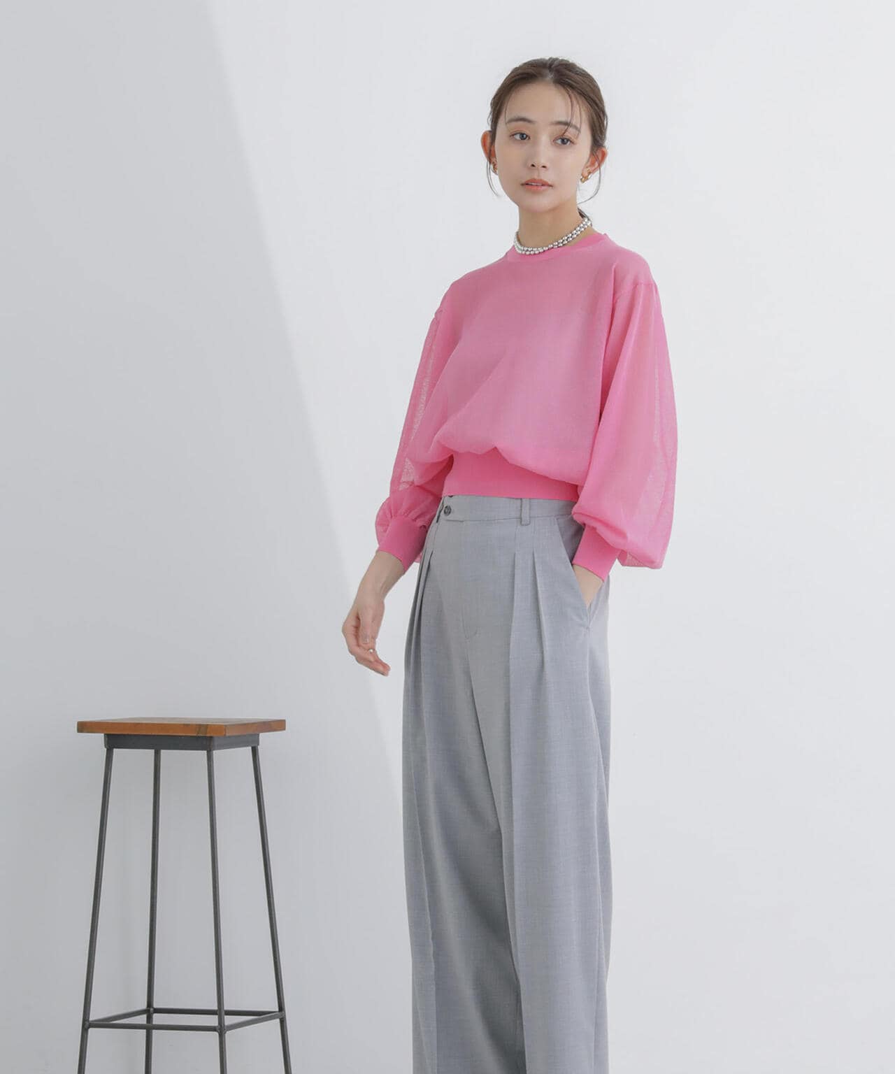 シアー ボリューム プルオーバー