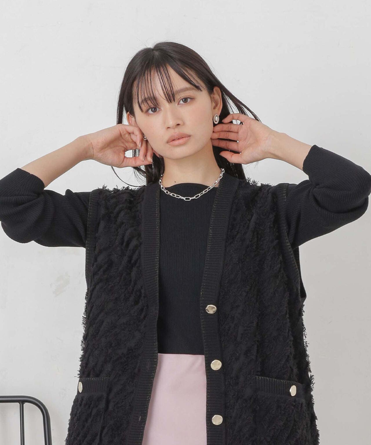 ハイツイストボートネックリブニット 6694122311