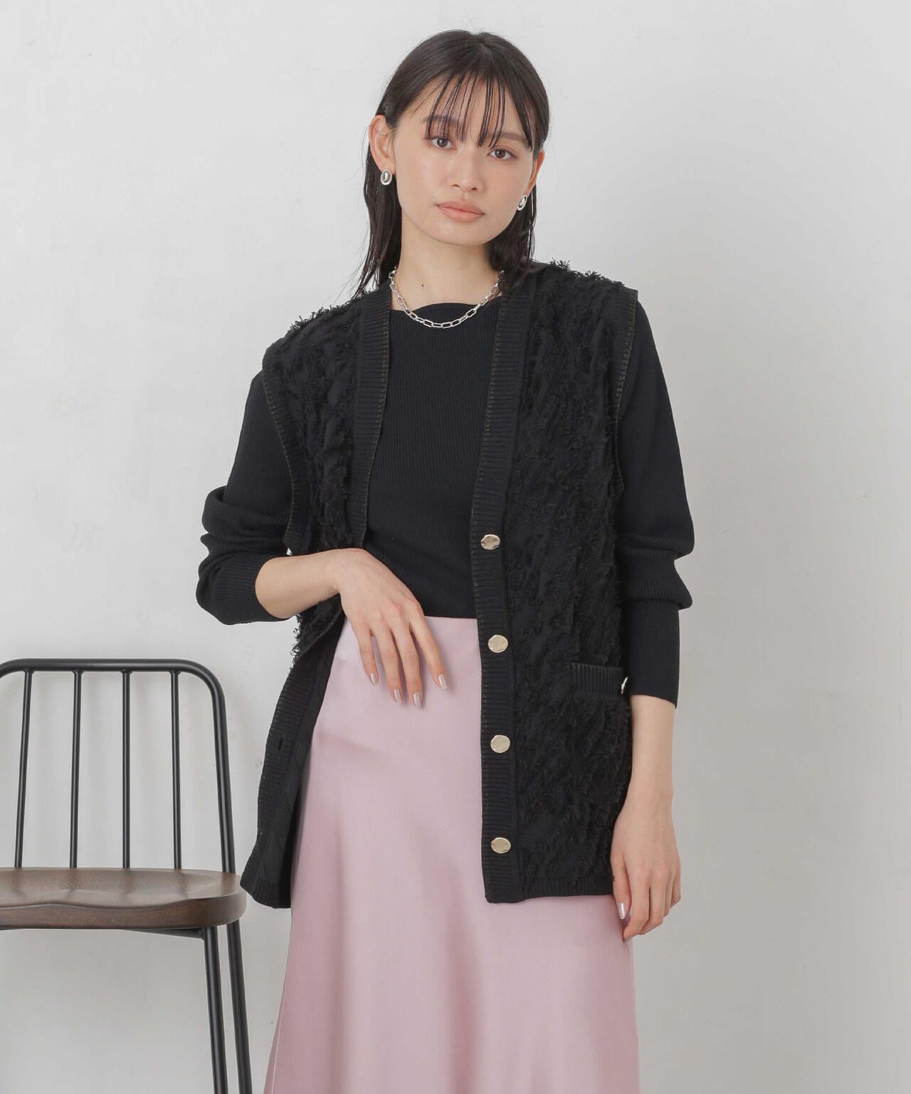 ハイツイストボートネックリブニット 6694122311