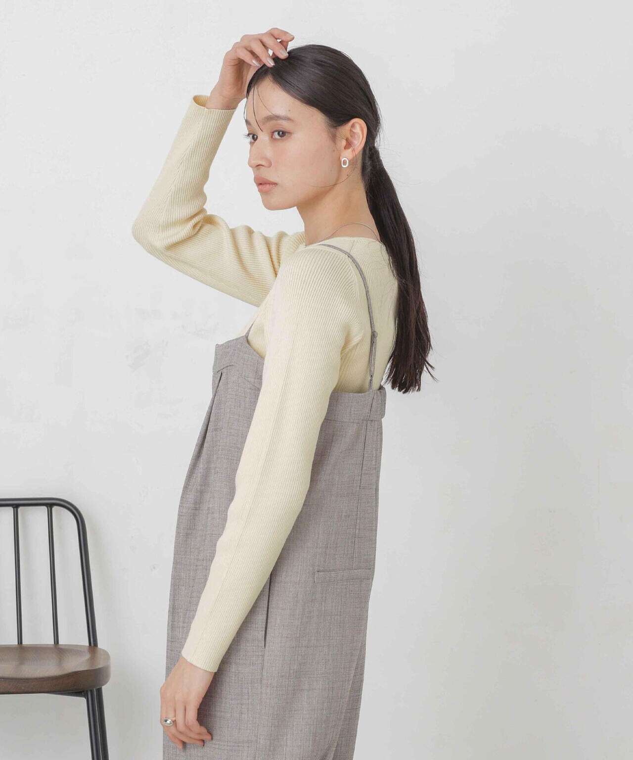 ハイツイストボートネックリブニット 6694122311