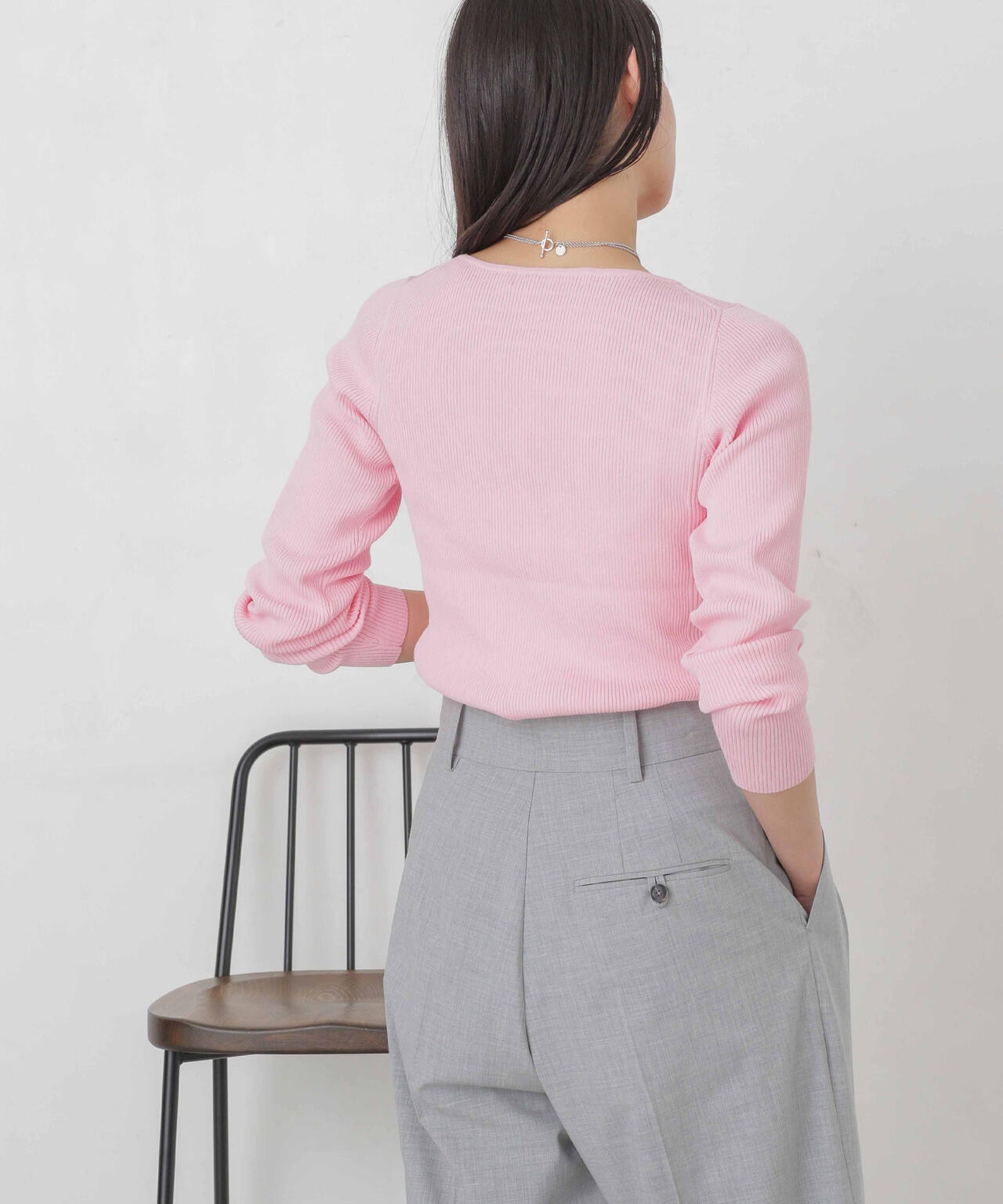 ハイツイストボートネックリブニット 6694122311