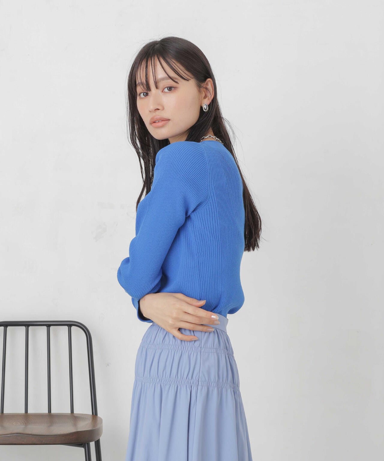 ハイツイストボートネックリブニット 6694122311