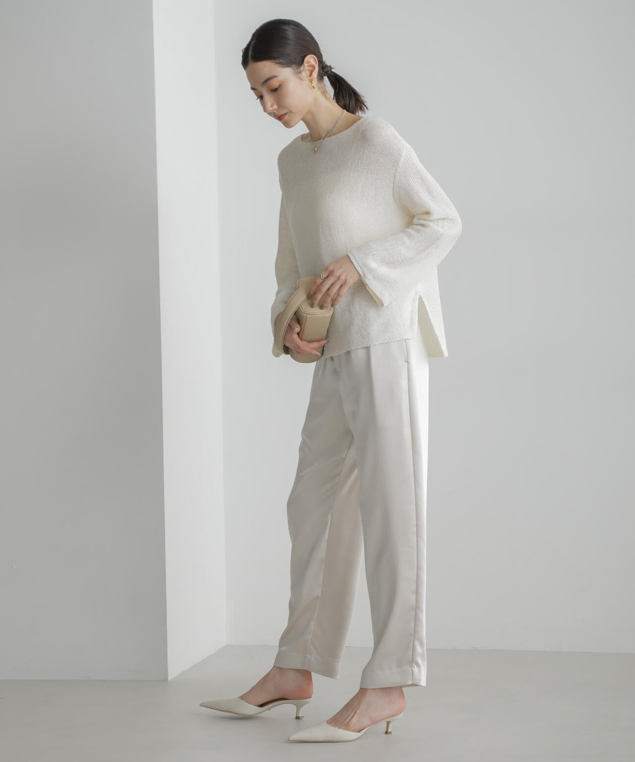 リネン混テープヤーンプルオーバー 6694122313