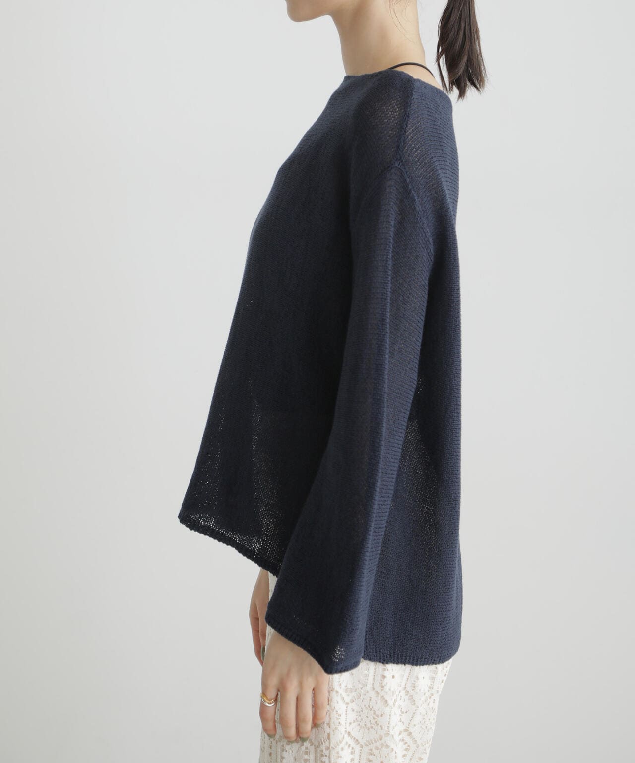 リネン混テープヤーンプルオーバー 6694122313