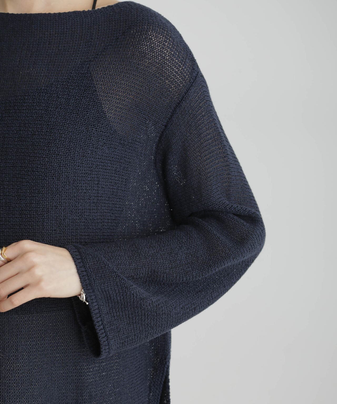 リネン混テープヤーンプルオーバー 6694122313