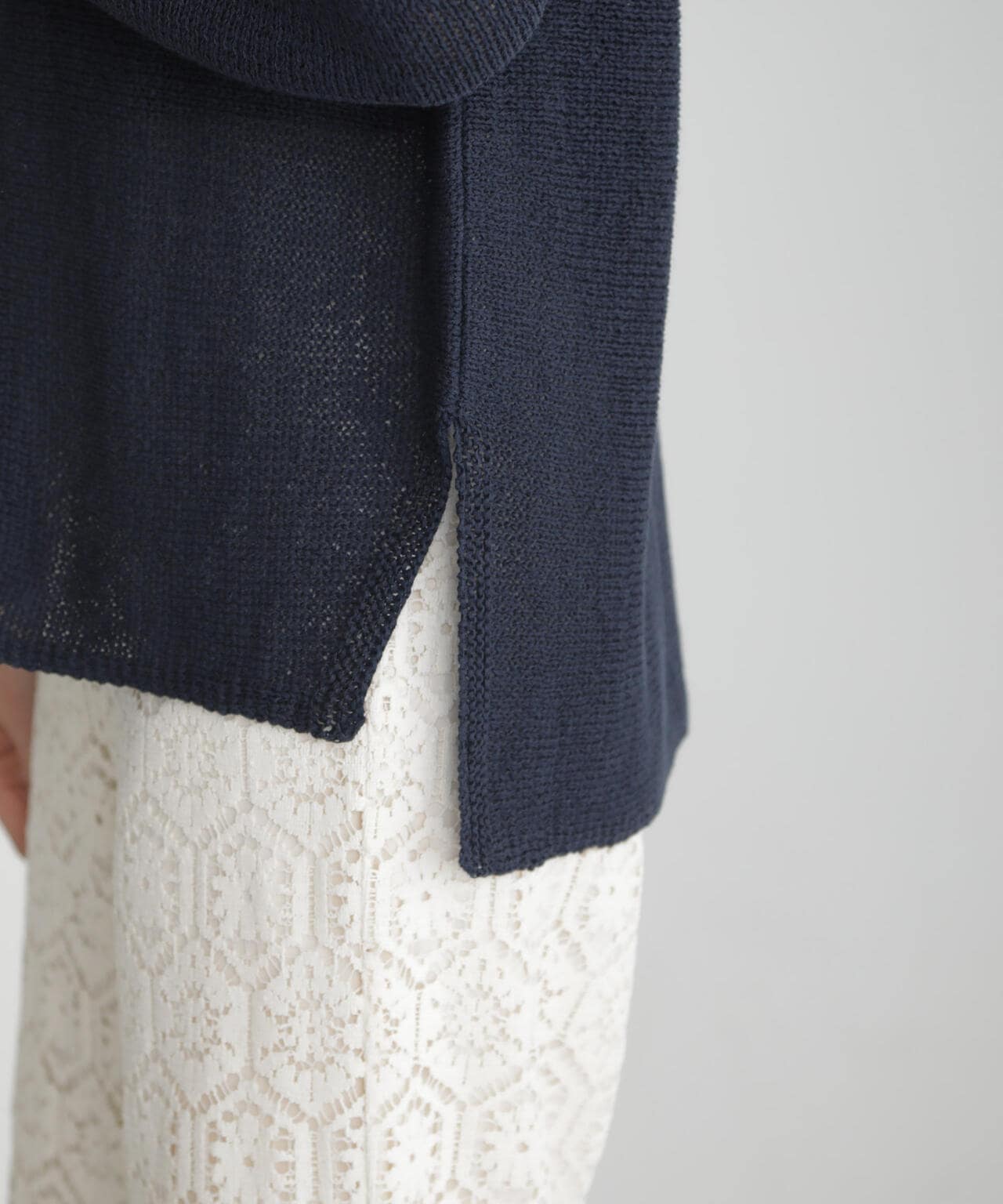 リネン混テープヤーンプルオーバー 6694122313