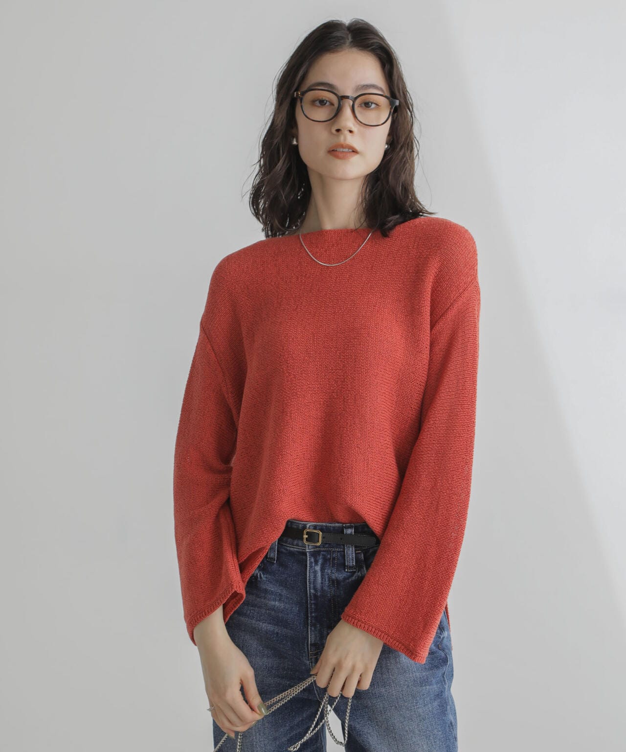 リネン混テープヤーンプルオーバー 6694122313