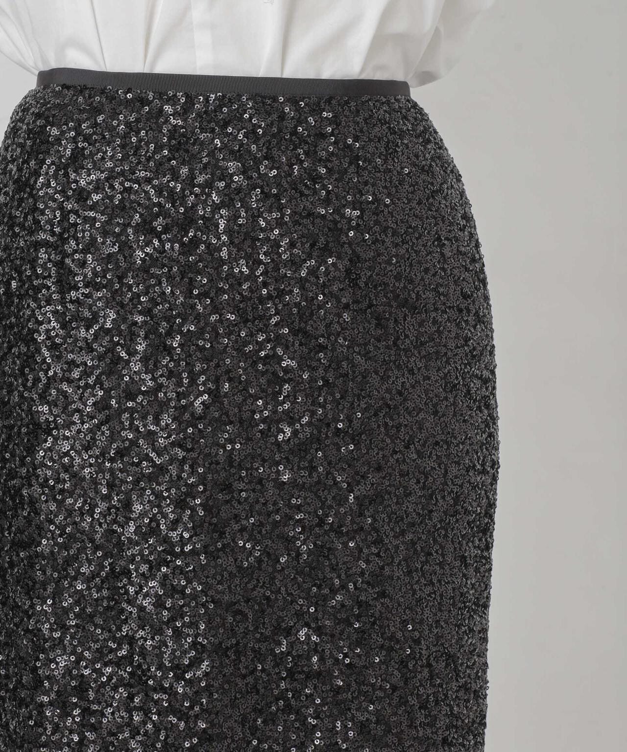 【25SS NEW】SPORTMAX / スパンコール装飾 ペンシルスカート セール】 《美人百花掲載》スパンコールシアー刺繍スカート