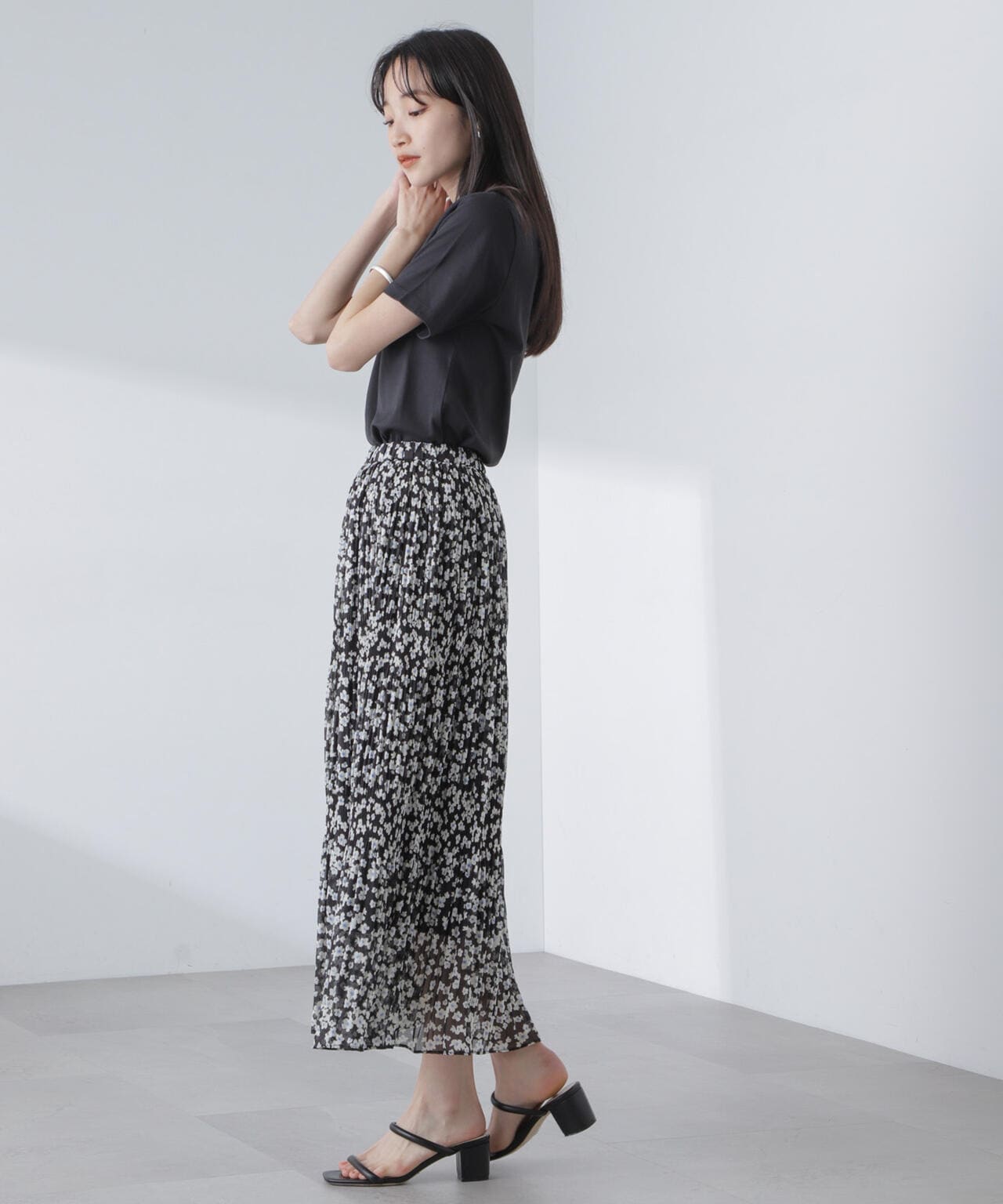 小花柄マジョリカプリーツスカート 6694130313