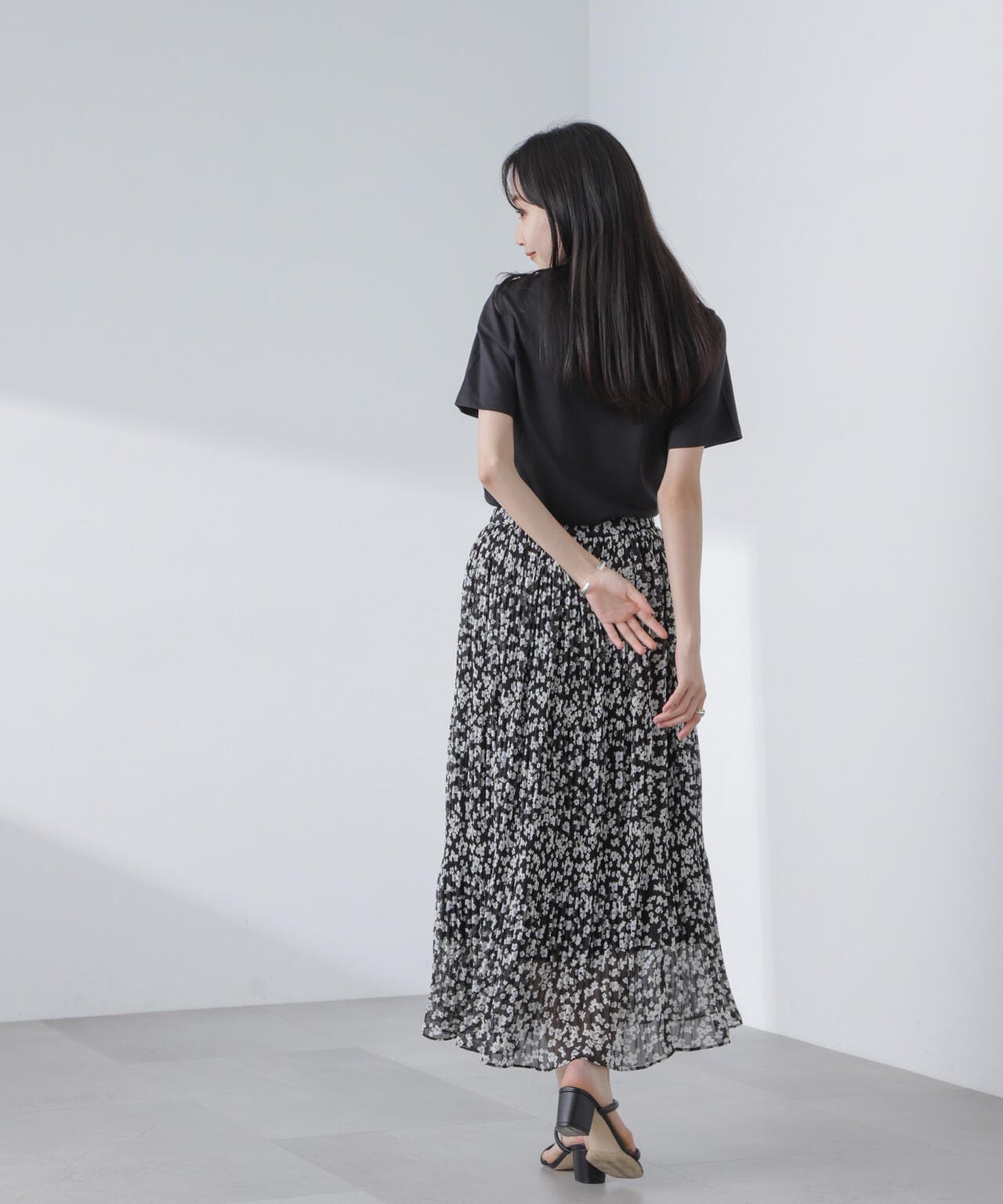 小花柄マジョリカプリーツスカート 6694130313