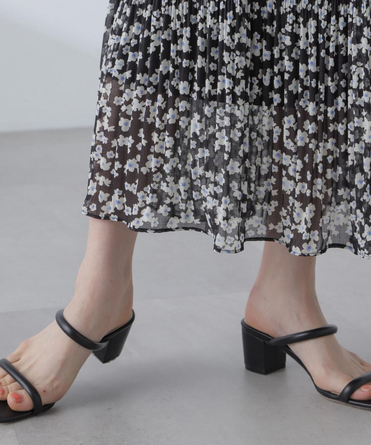 小花柄マジョリカプリーツスカート 6694130313