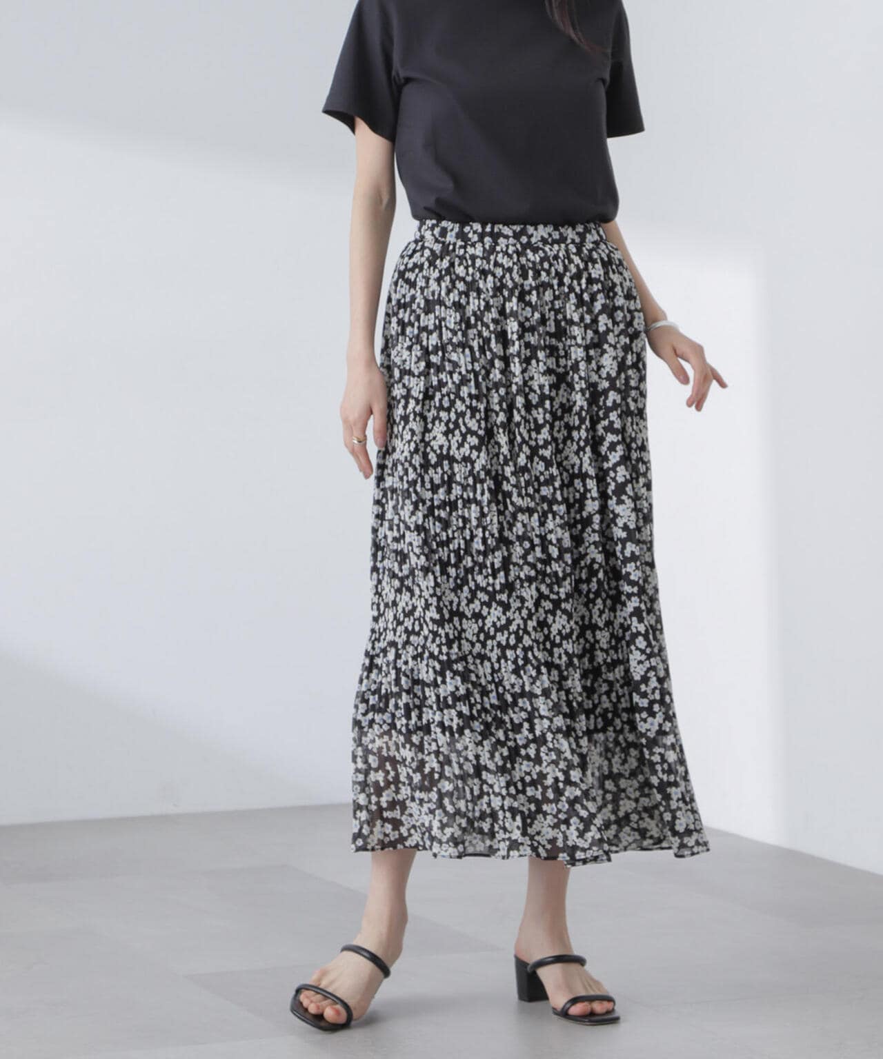 小花柄マジョリカプリーツスカート 6694130313