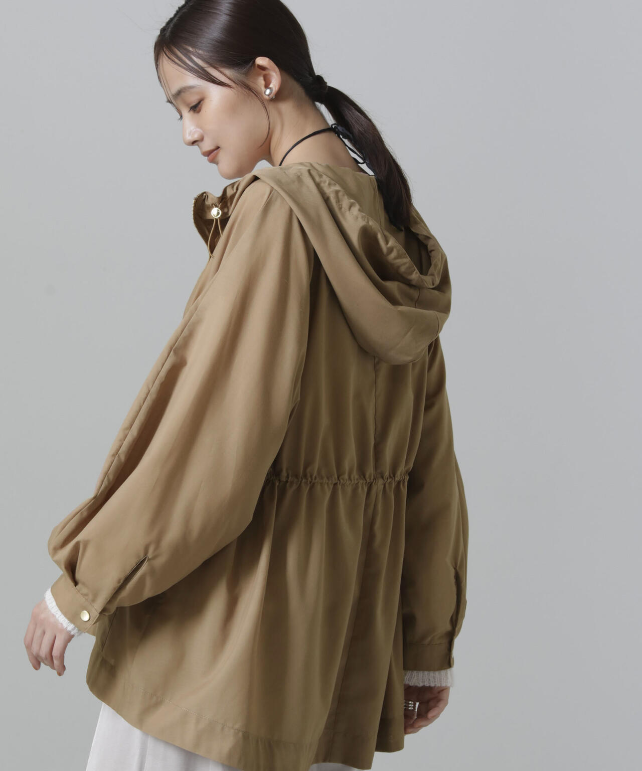 新品】グレースクラス 24SS シアードレープブルゾン ドロスト ベージュ 
