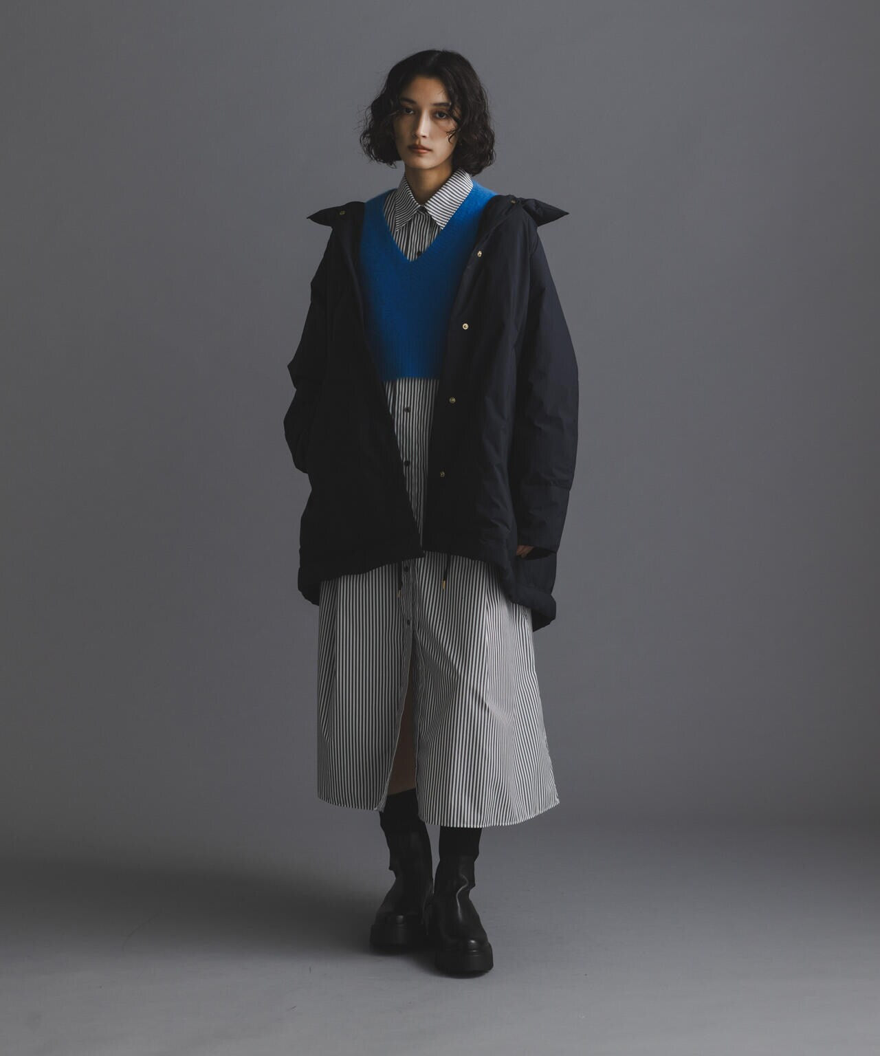 「西川ダウン(R)」ミドル丈バックタックコート 6694214304