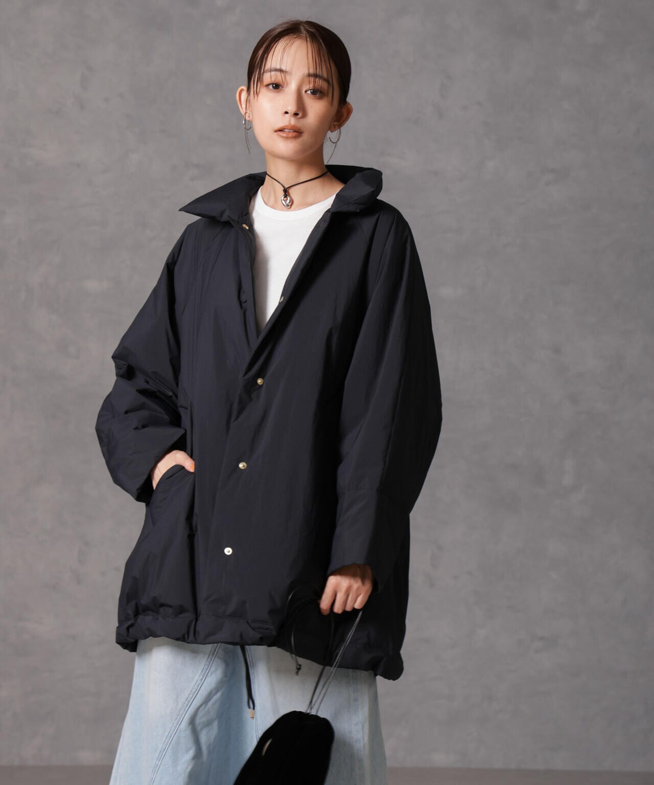 「西川ダウン(R)」ミドル丈バックタックコート 6694214304