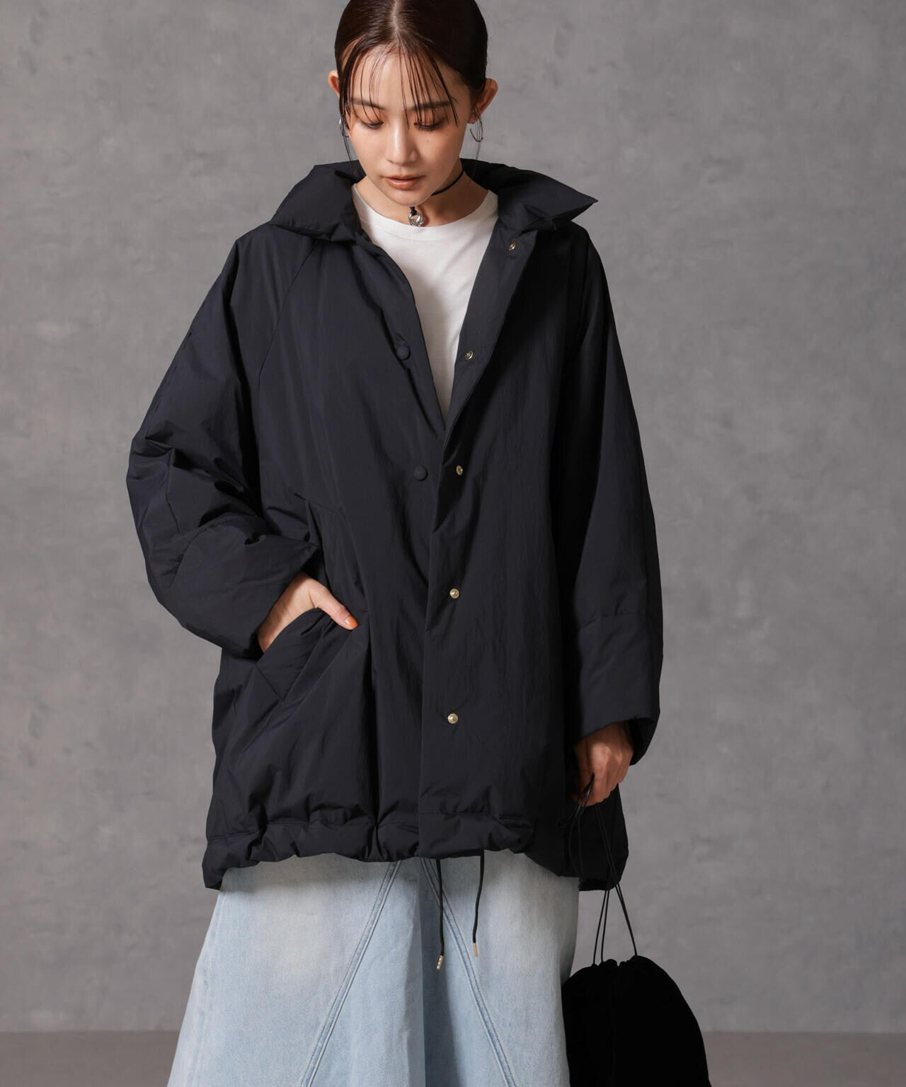 「西川ダウン(R)」ミドル丈バックタックコート 6694214304